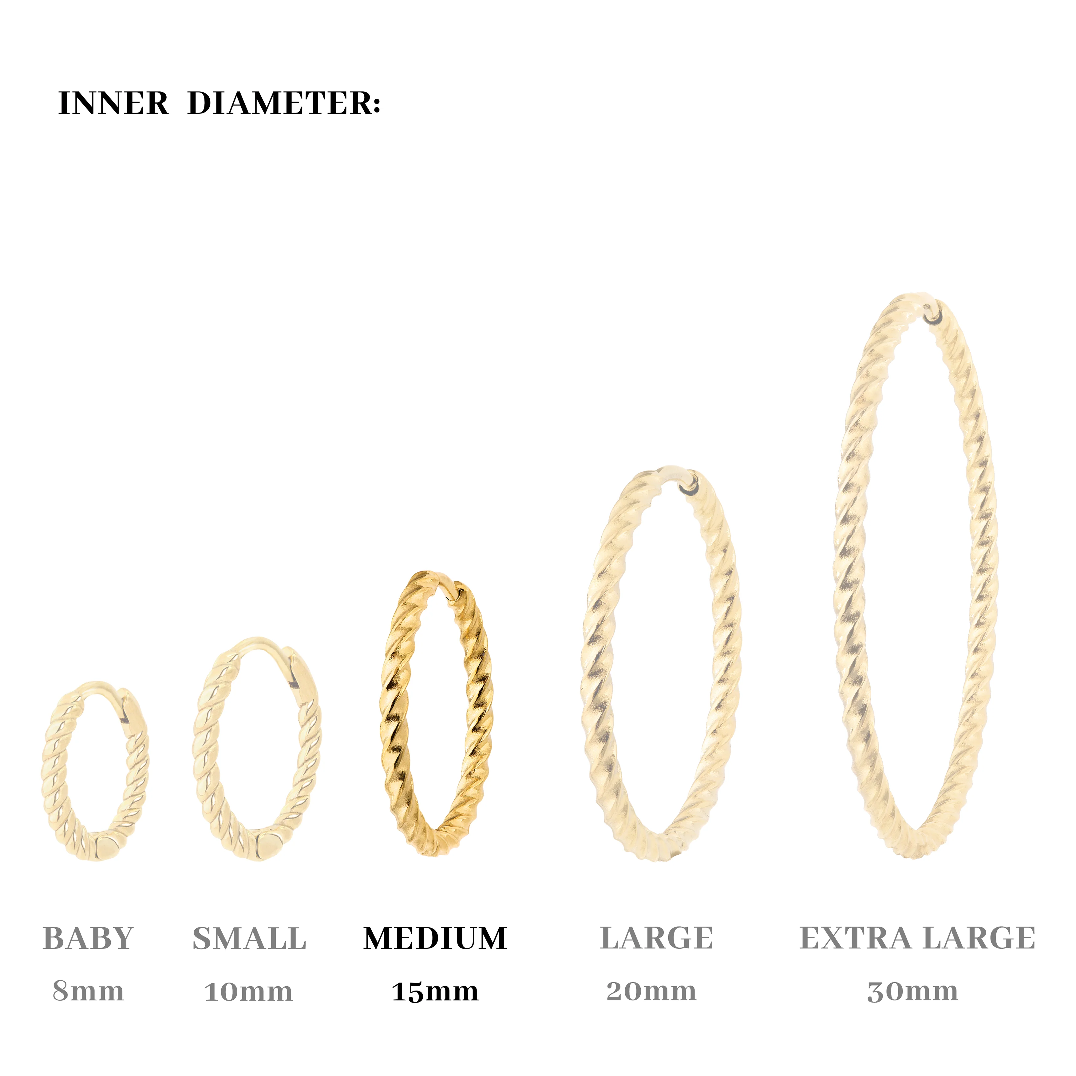 Twisted Hoops Medium Gold - Image 5