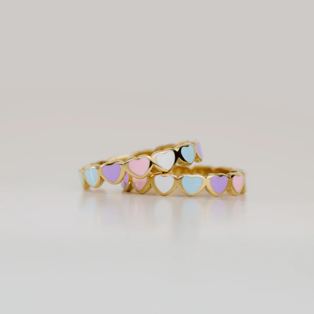 Pastel Hearts Ring Rose Gold - Image 3