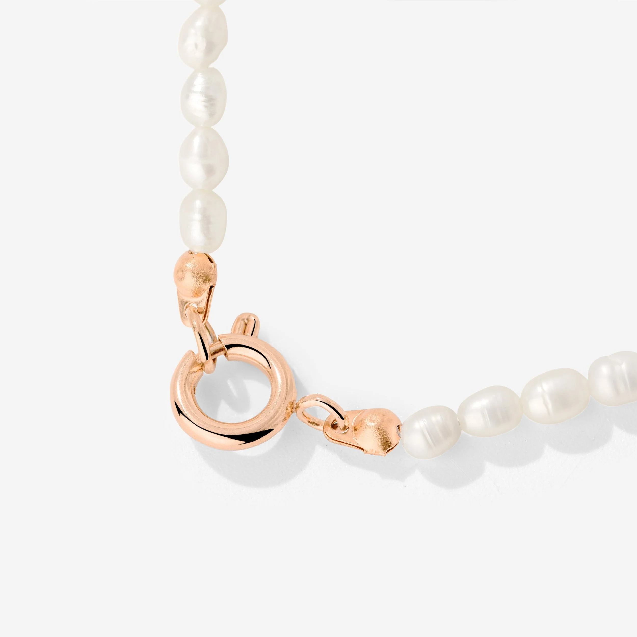 Pearly Charm Necklace Rose Gold - Image 3