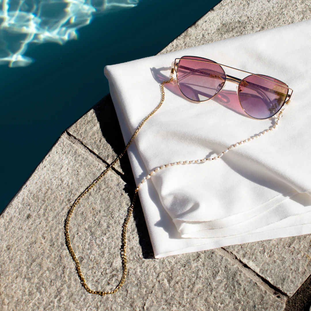 Pearly Sunglasses Chain Rose Gold - Image 4