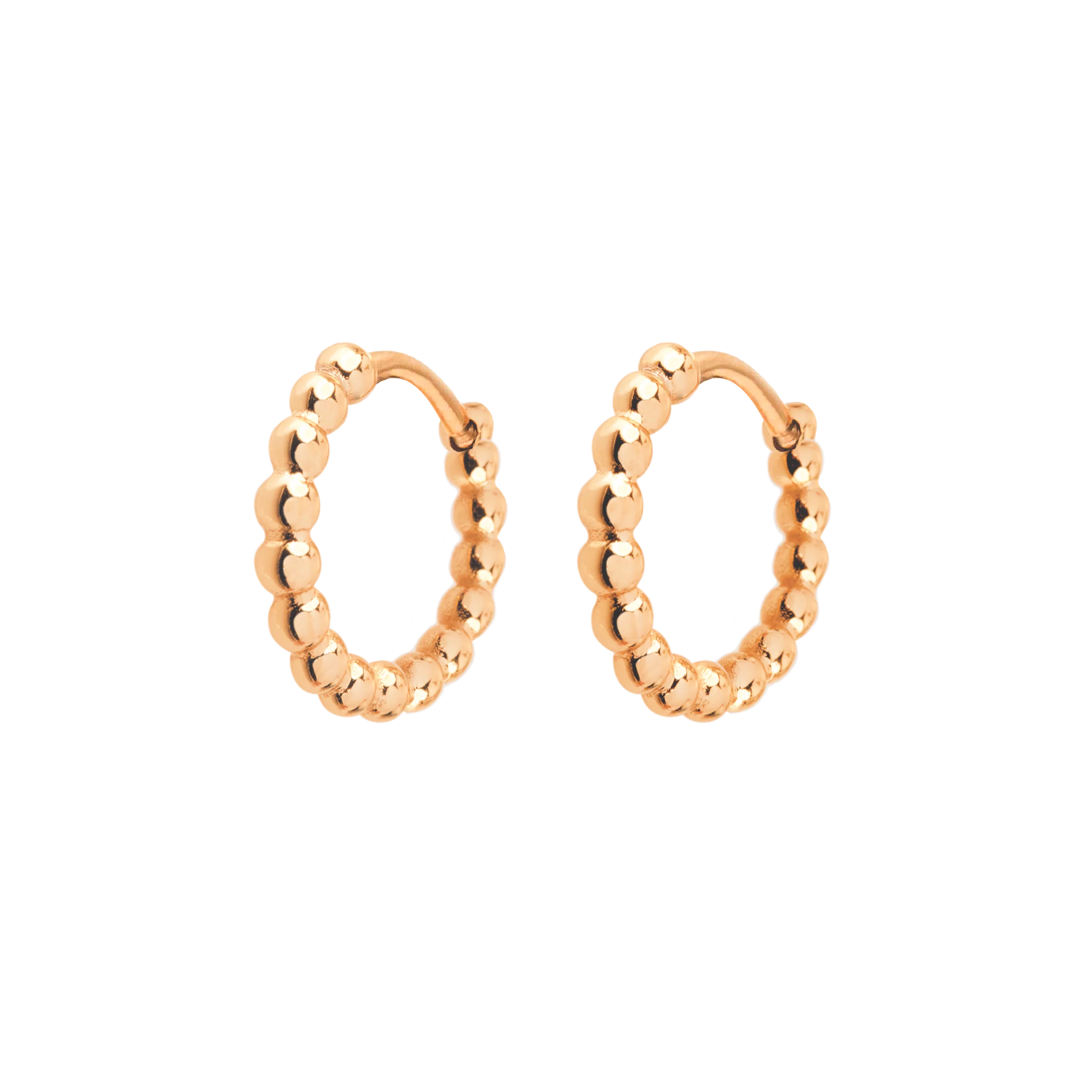 Pellet Hoops Rose Gold