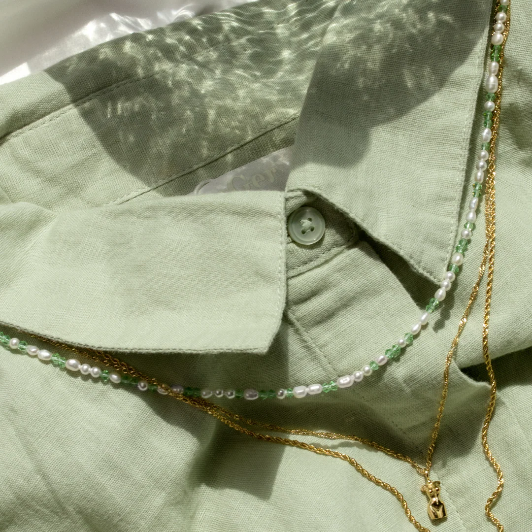 Perlita Verde Necklace Gold - Image 4