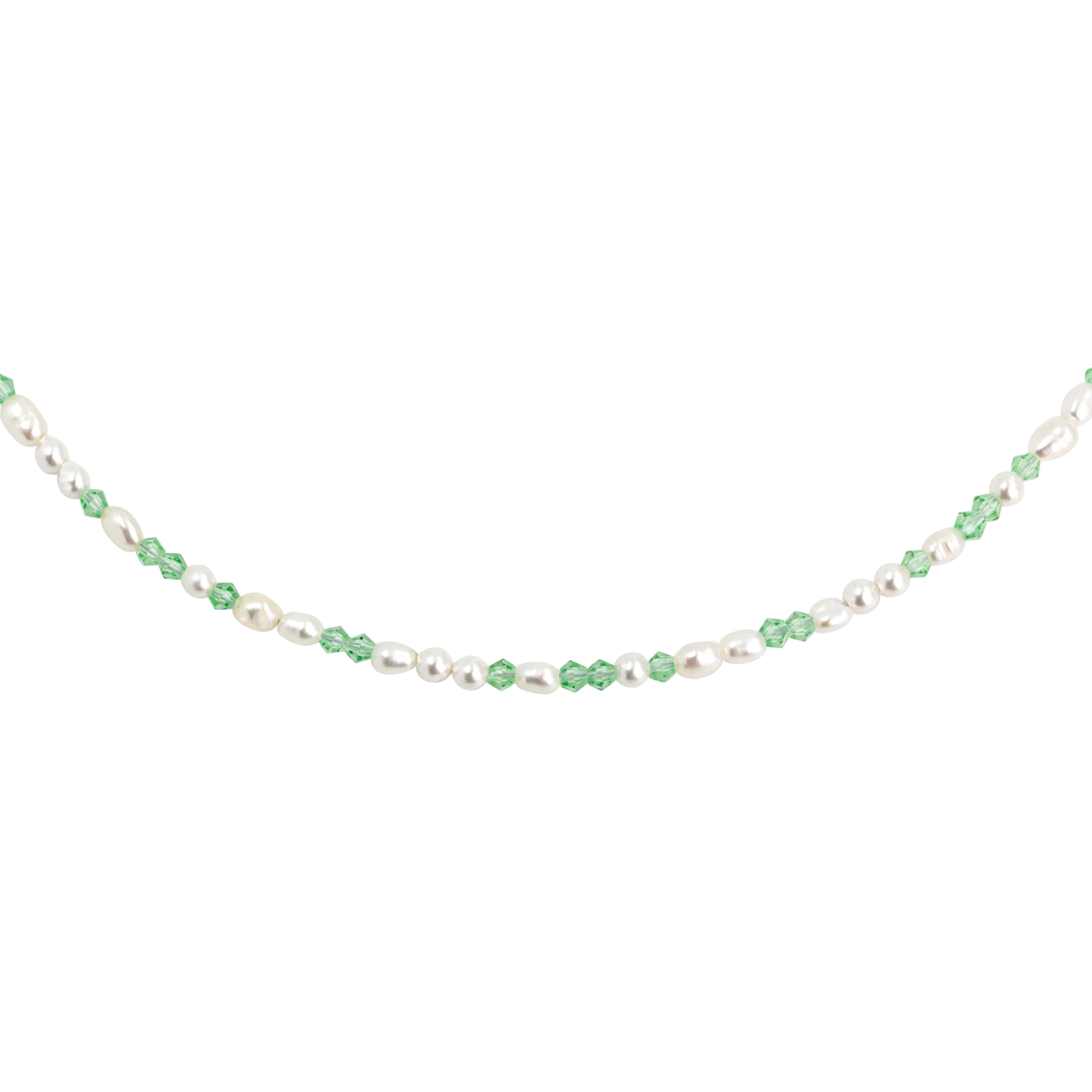 Perlita Verde Necklace Silver