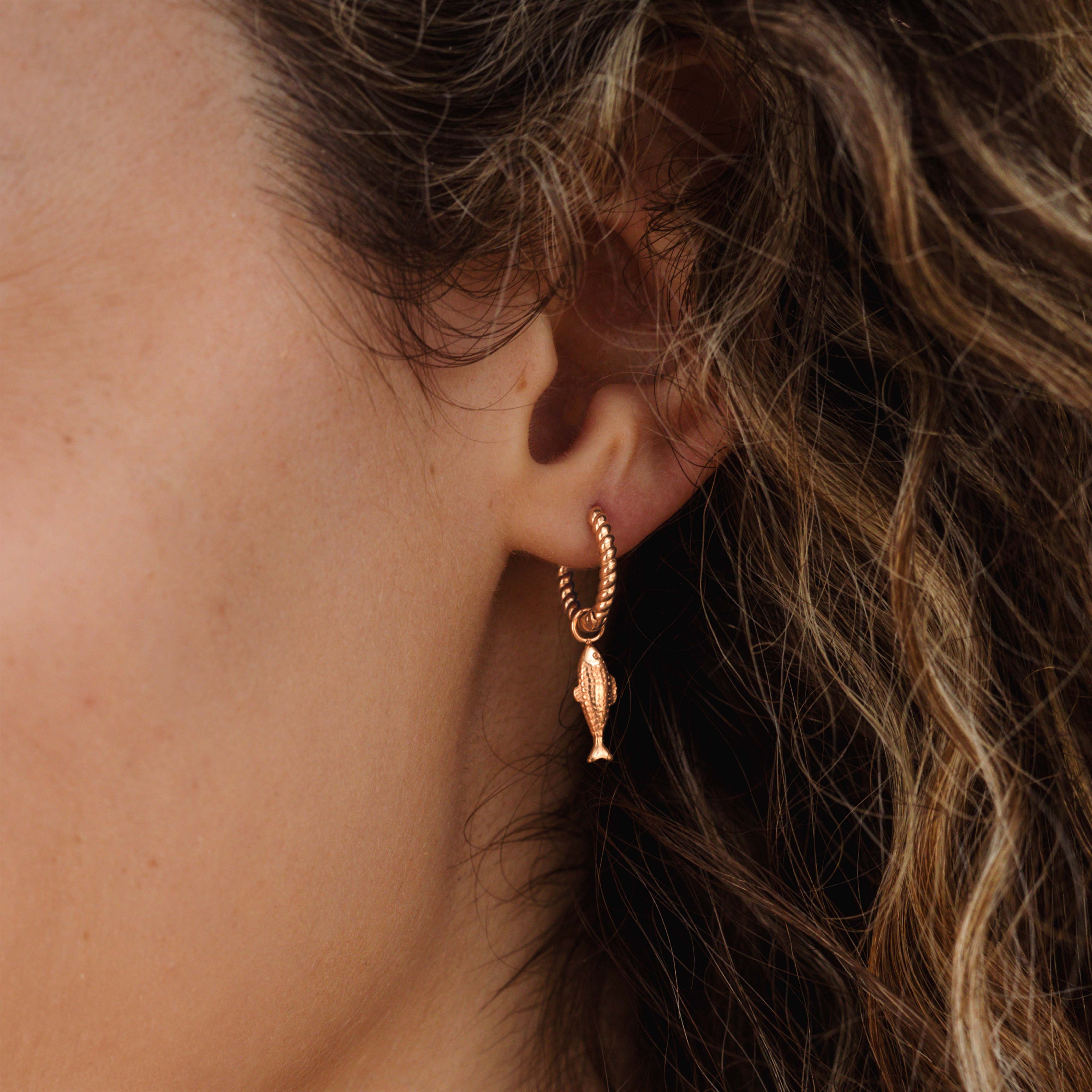 Pezito Twisted Hoop Set Small Rose Gold - Image 2
