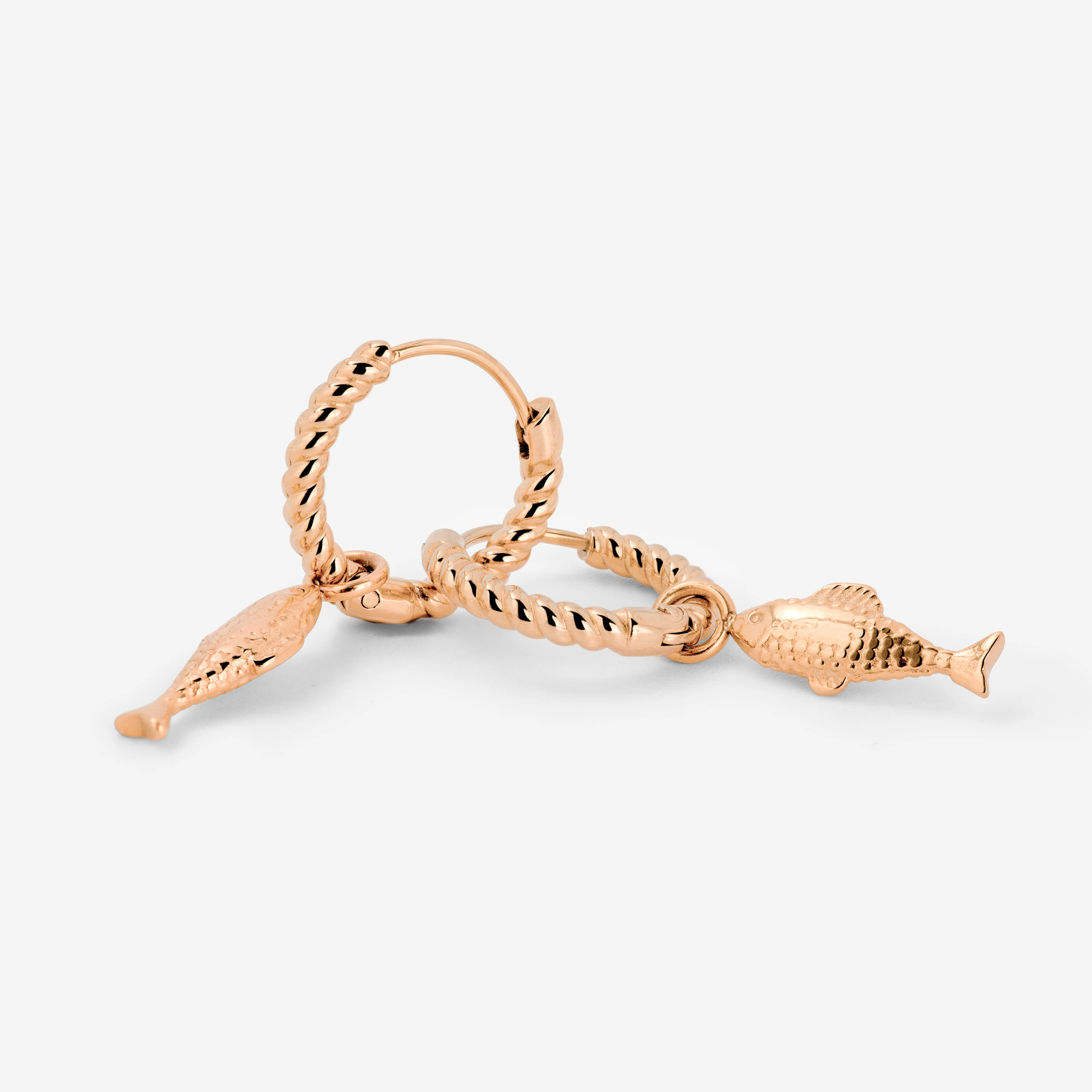 Pezito Twisted Hoop Set Small Rose Gold - Image 4