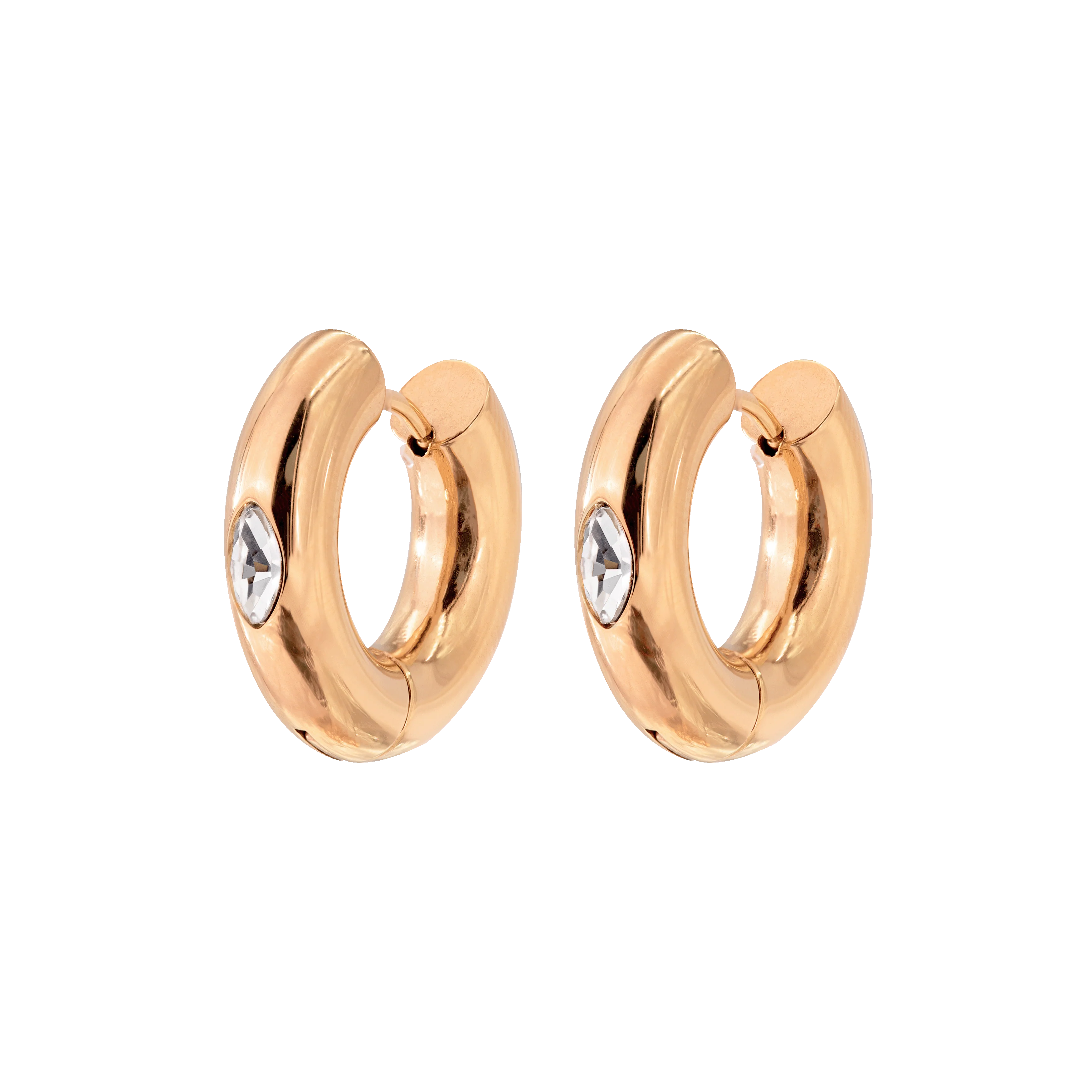 Phat Glowy Hoops Rose Gold