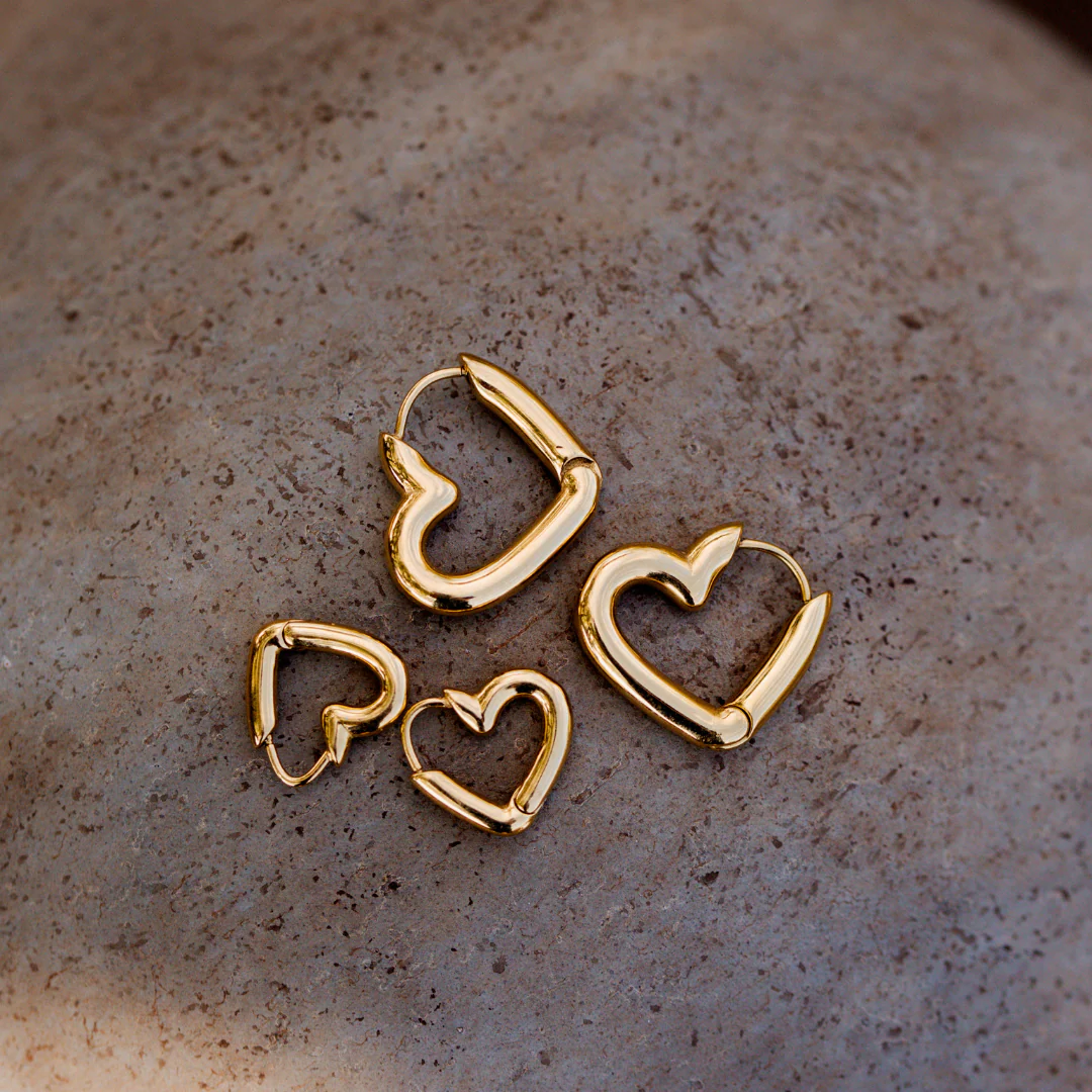 Phat Heart Hoop Bundle Rose Gold - Image 3