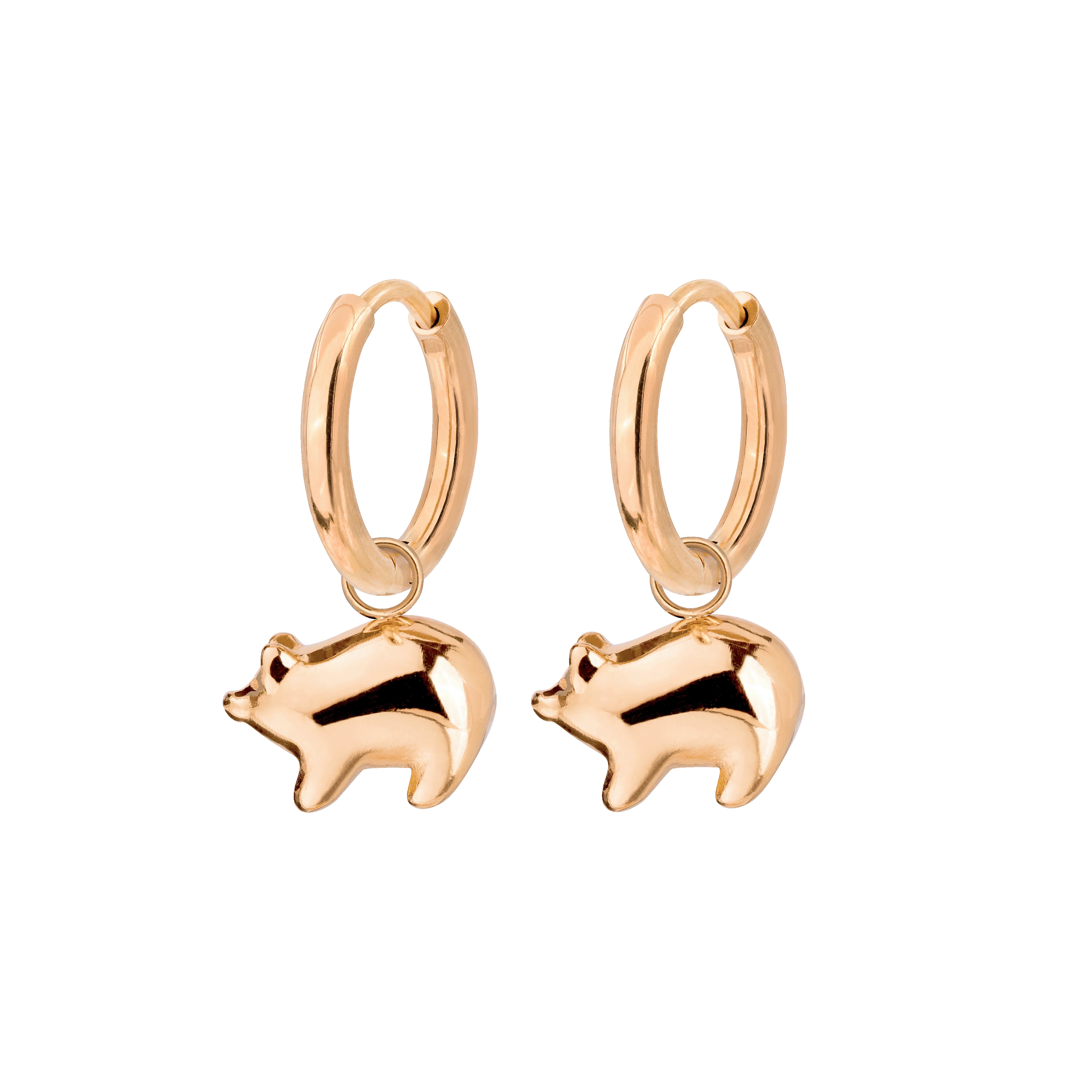 Piggy Hoop Set Small Rose Gold