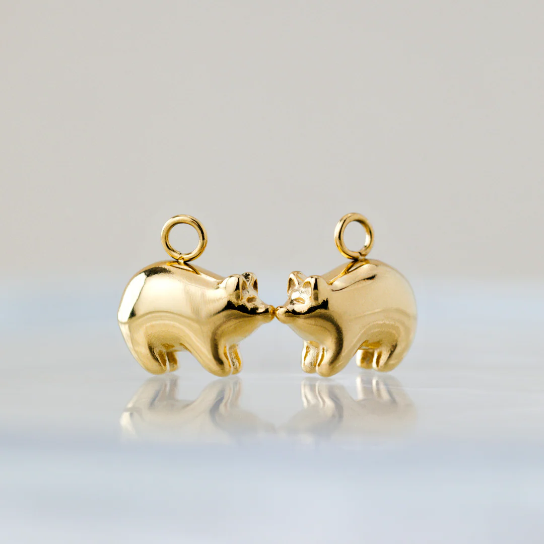 Piggy Hoop Set Small Rose Gold - Image 3