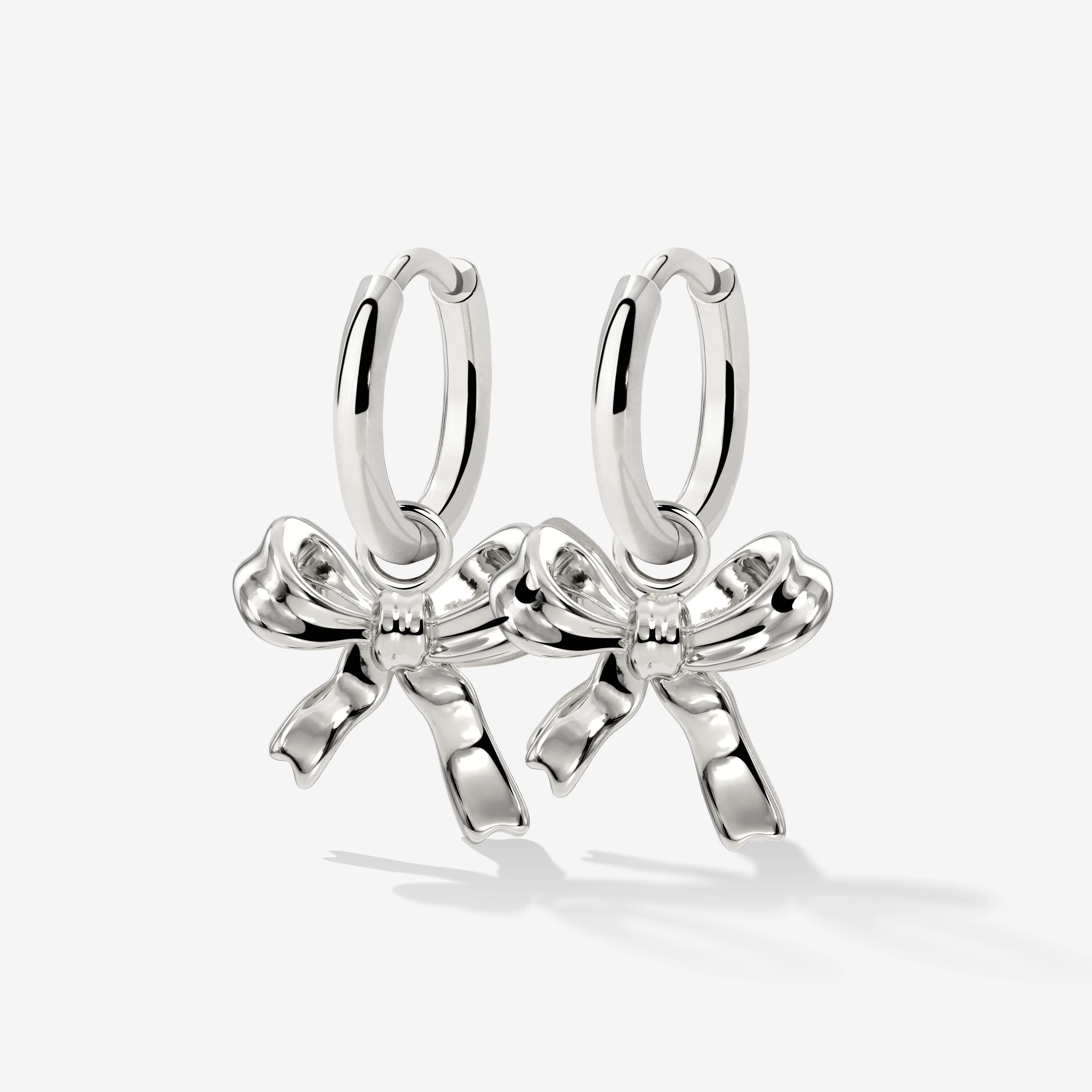 Pretty Ribbon Hoop Set Small Argento
