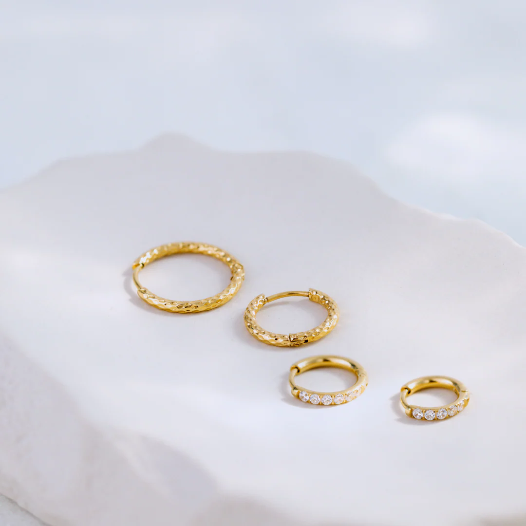Prism Hoops Small Gold - Image 4