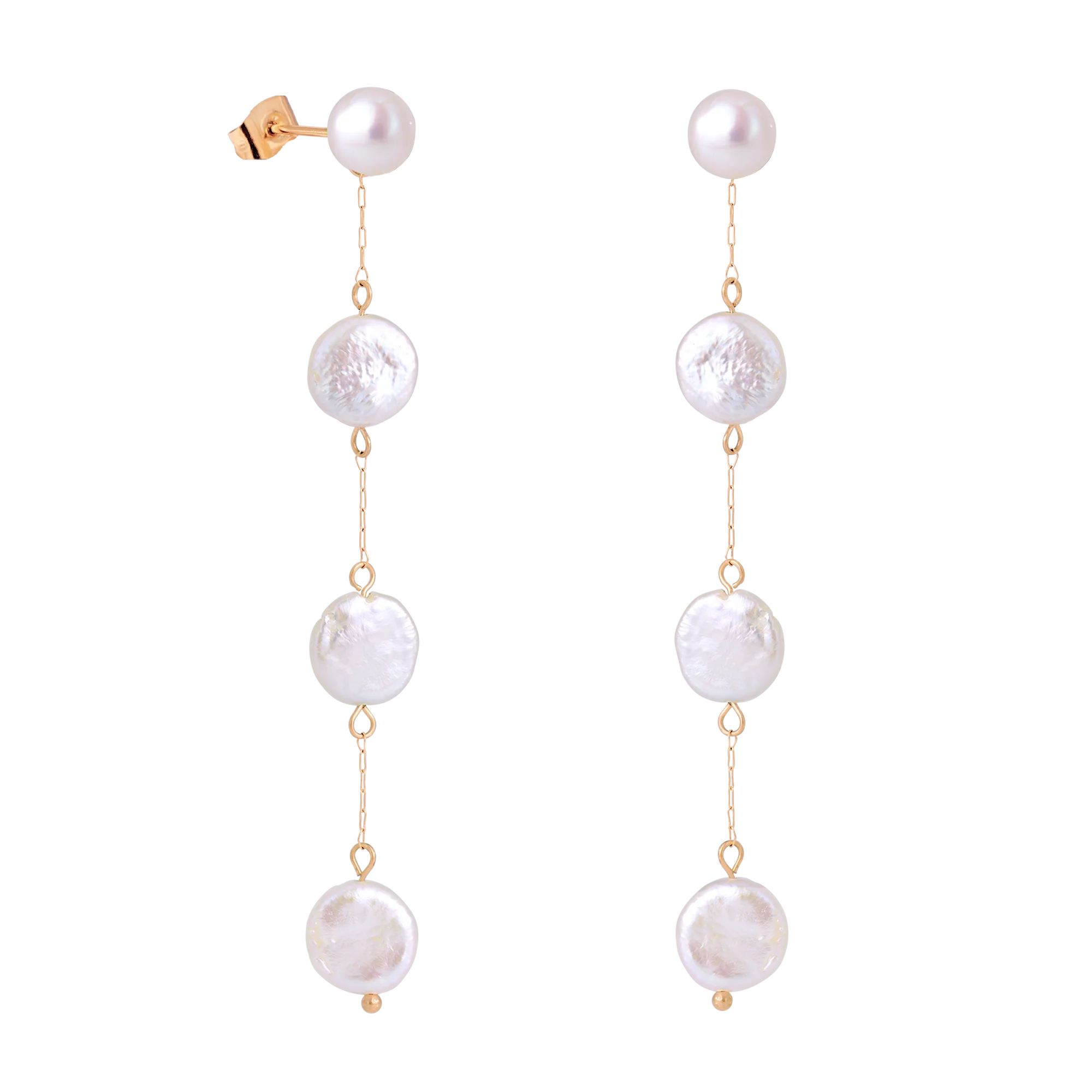 Pure Love Pearl Earrings Rose Gold