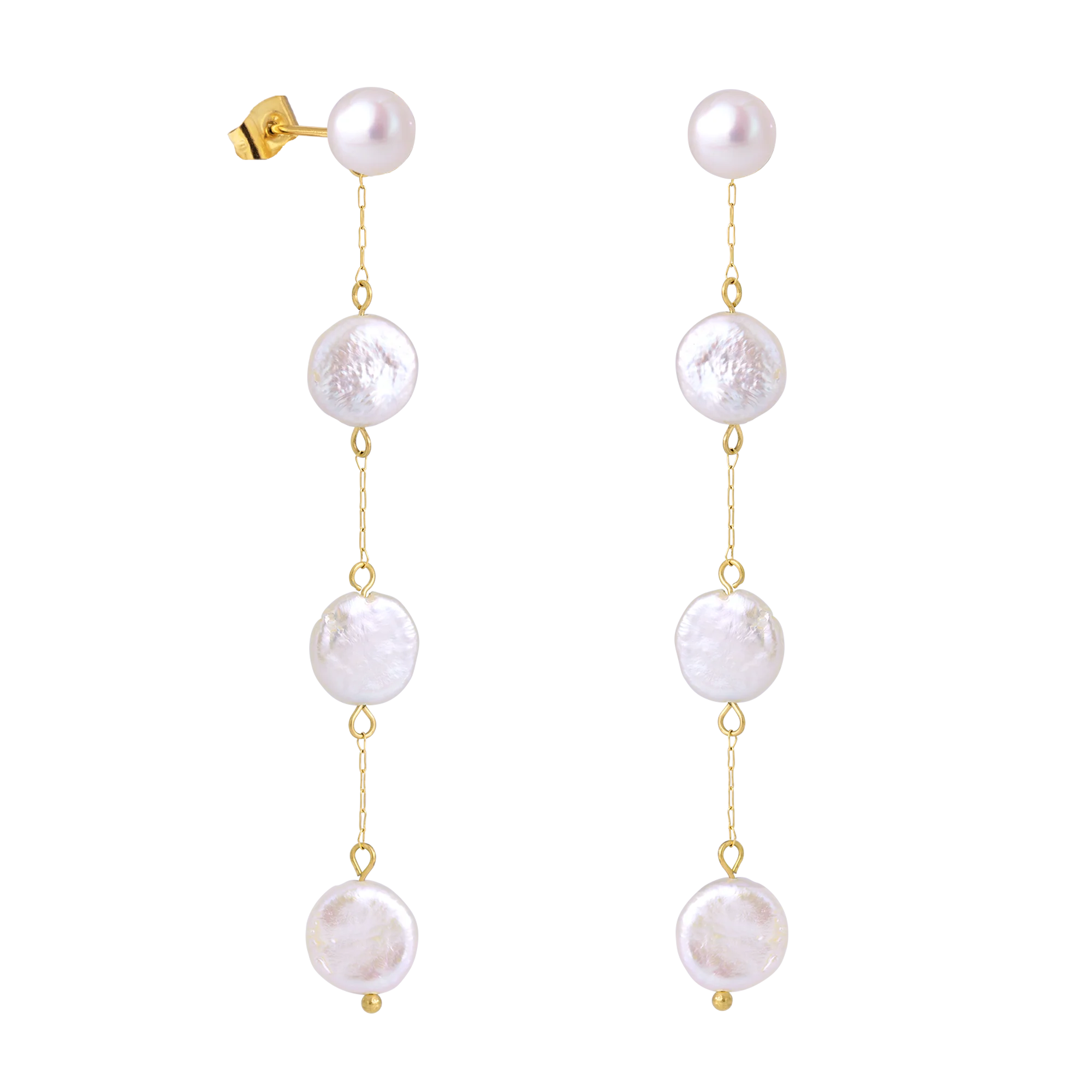 Pure Love Pearl Earrings Gold