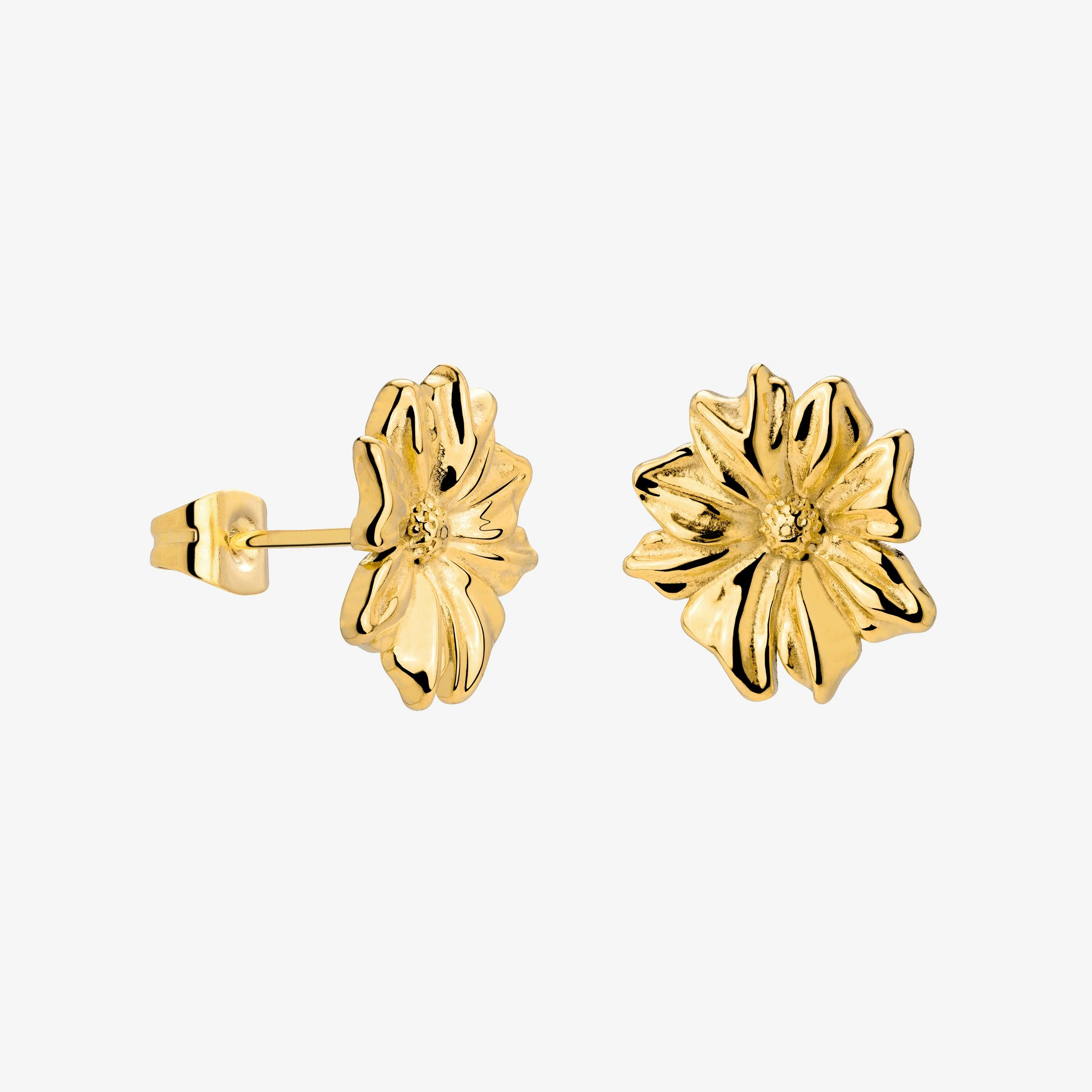 Pure Petal Studs Gold