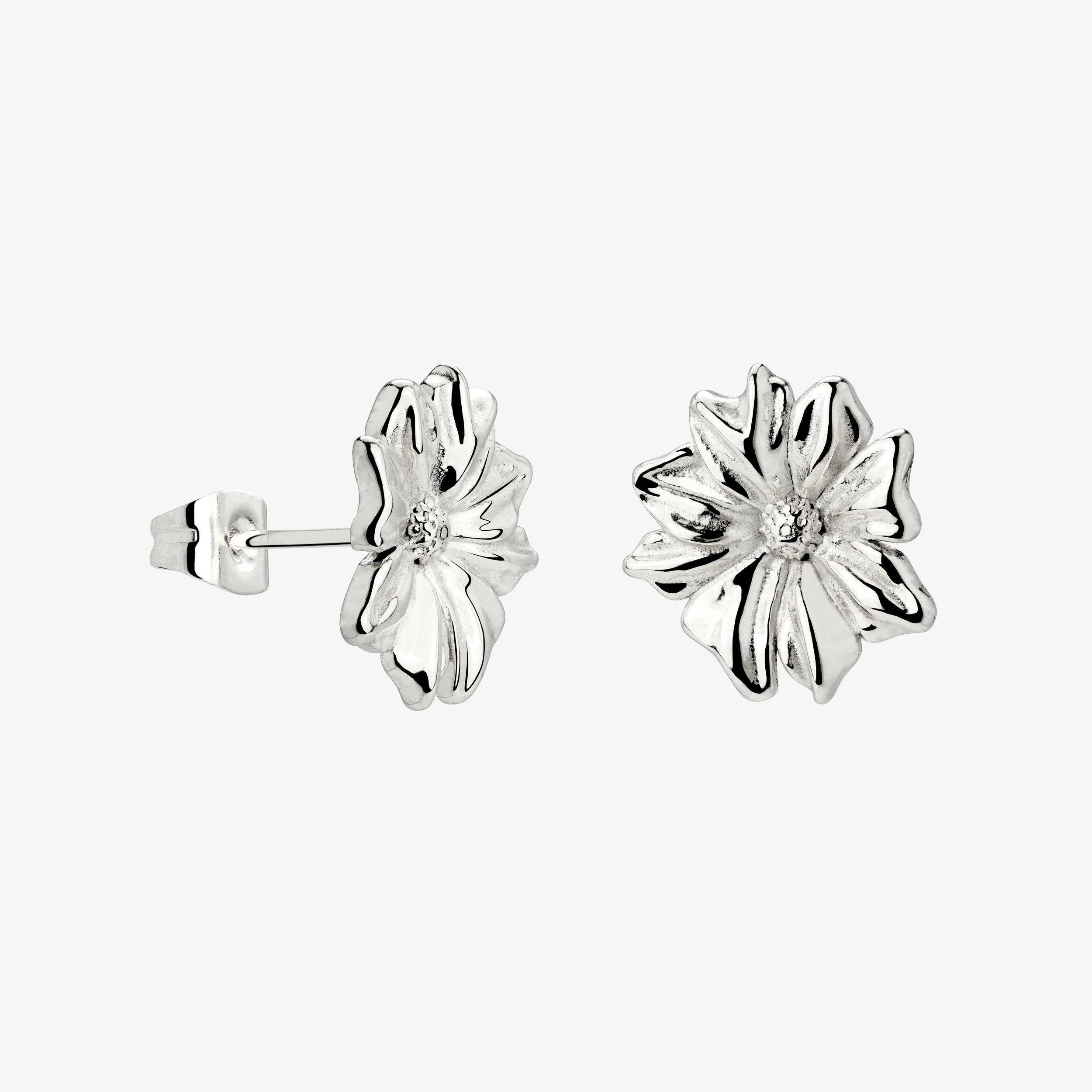 Pure Petal Studs Silver
