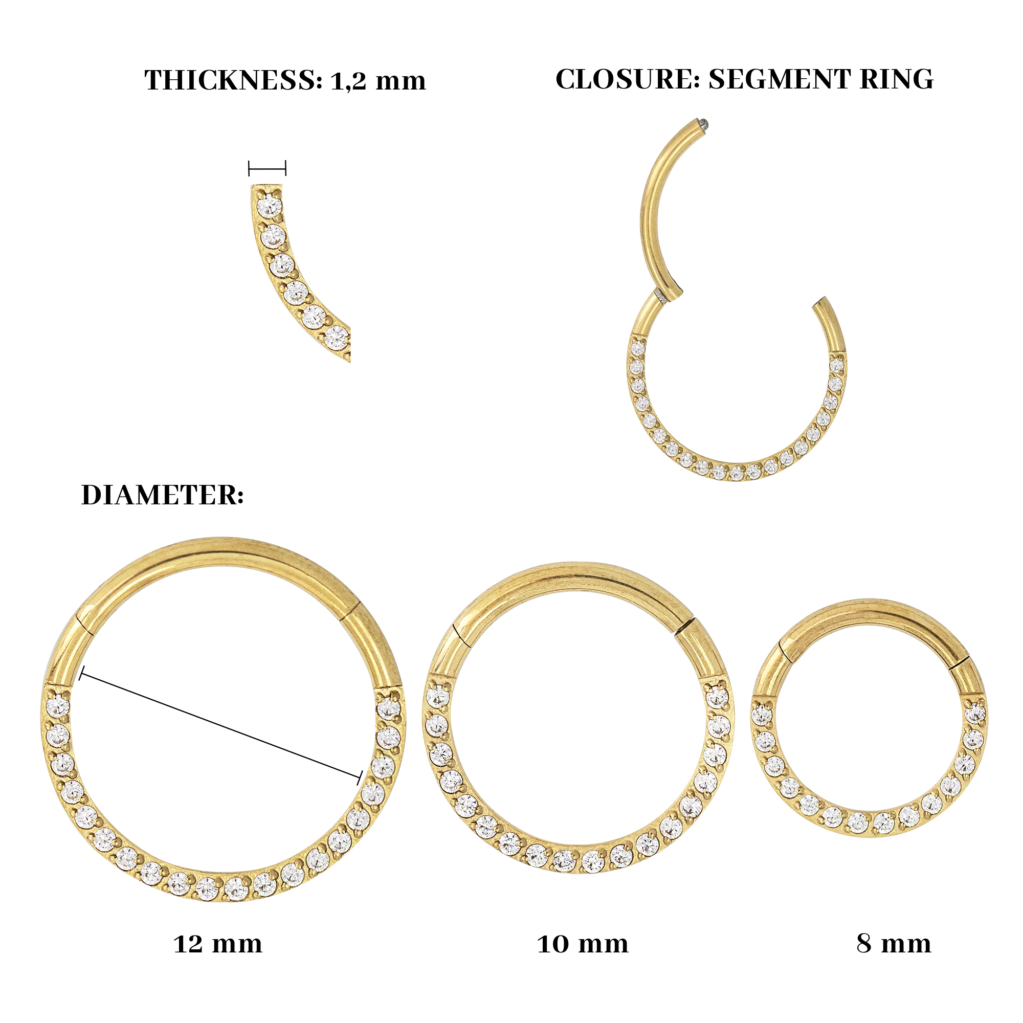 Radiant Click Piercing Gold - Image 3