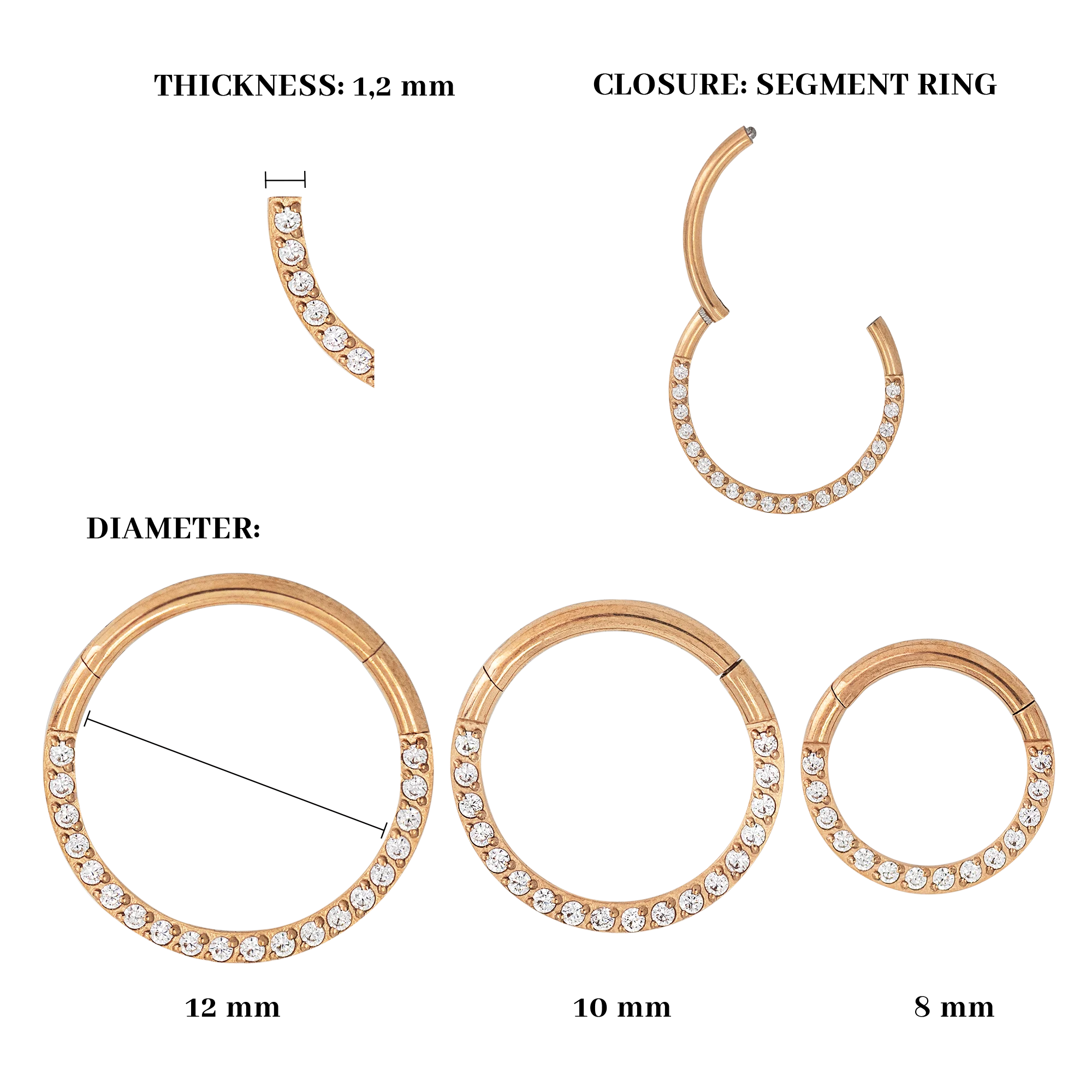 Radiant Click Piercing Rose Gold - Image 3