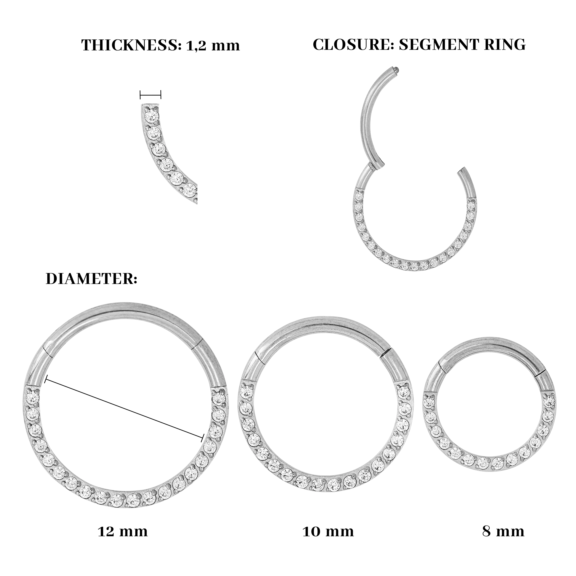 Radiant Click Piercing Silver - Image 3