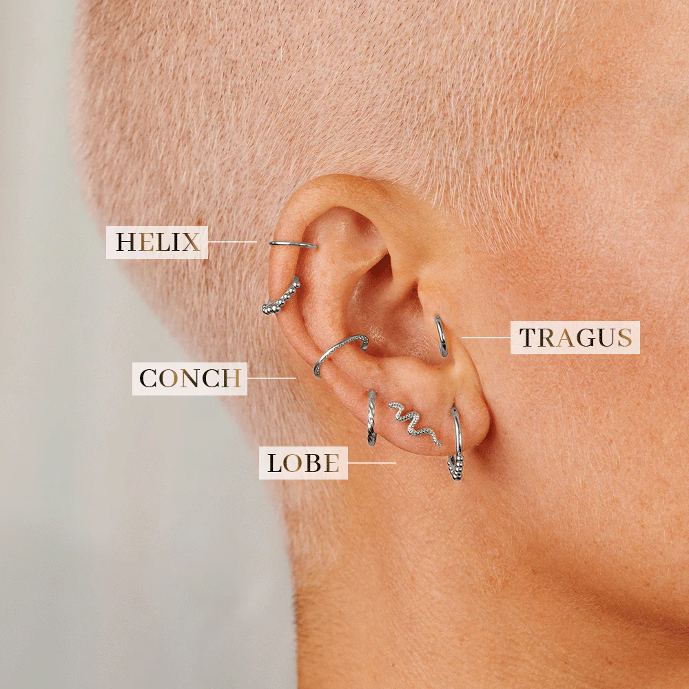 Radiant Flower Piercing Stud Silver - Image 5