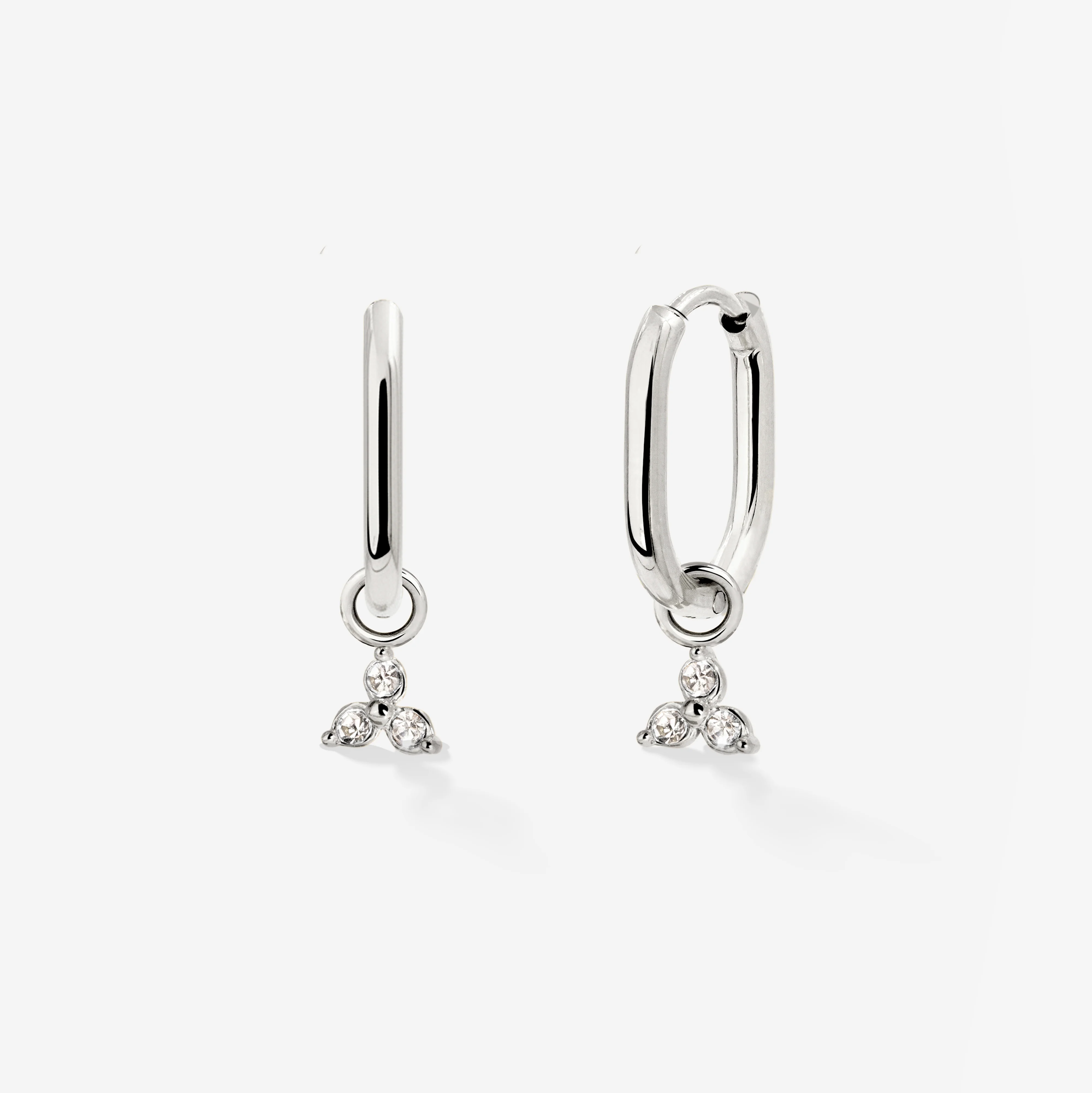 Rayos Oval Hoops Baby Silver