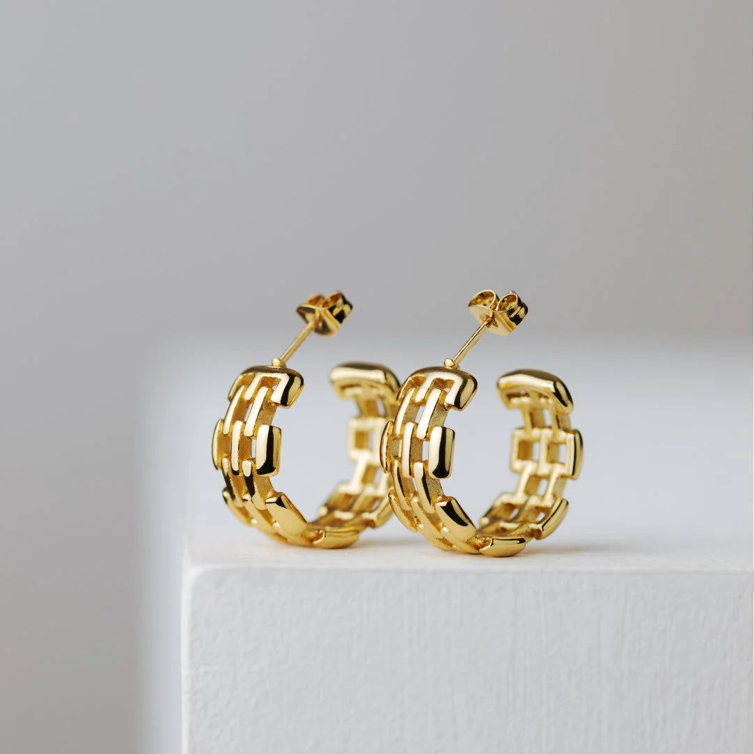 Reverie Hoop Studs Silver - Image 3