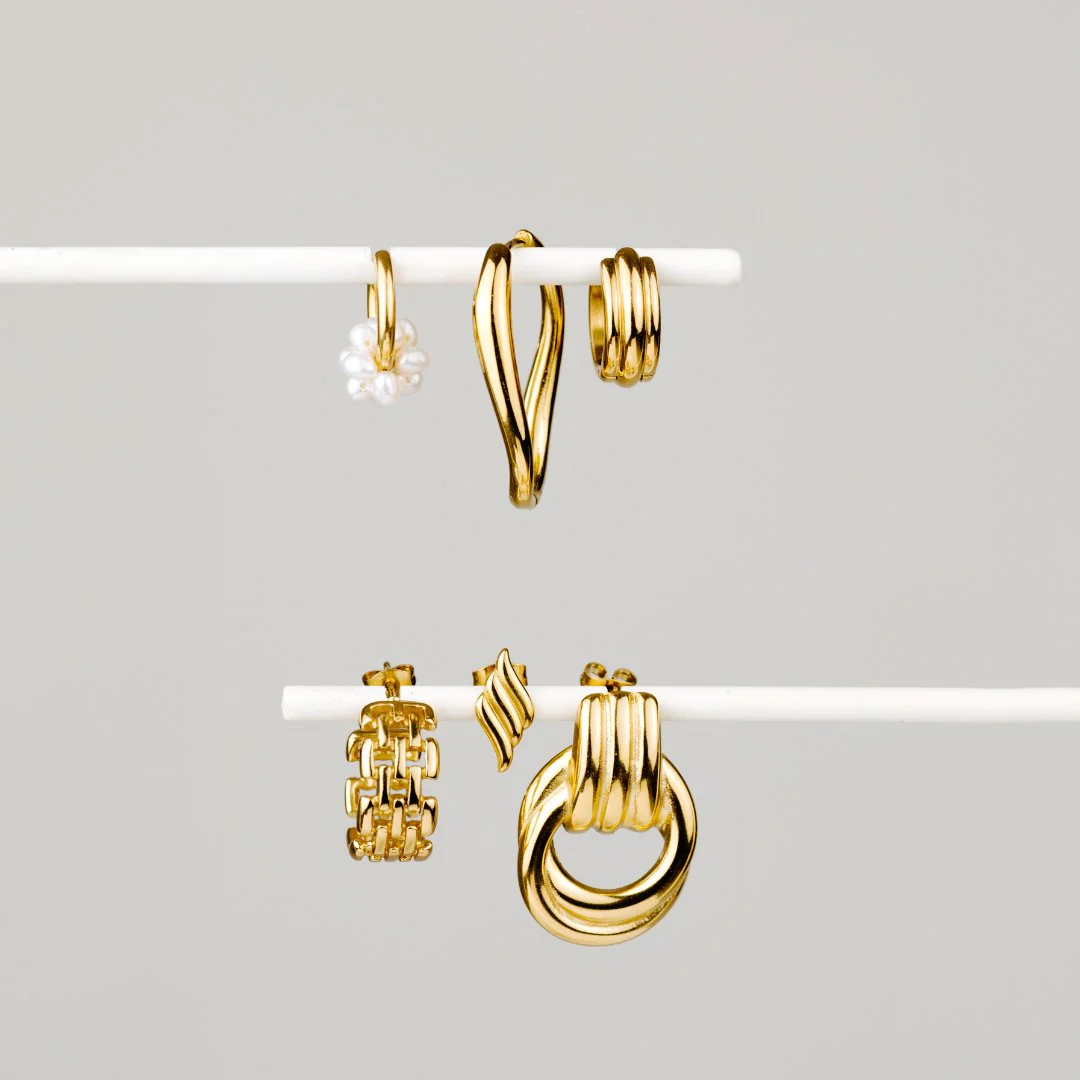 Reverie Hoop Studs Silver - Image 4