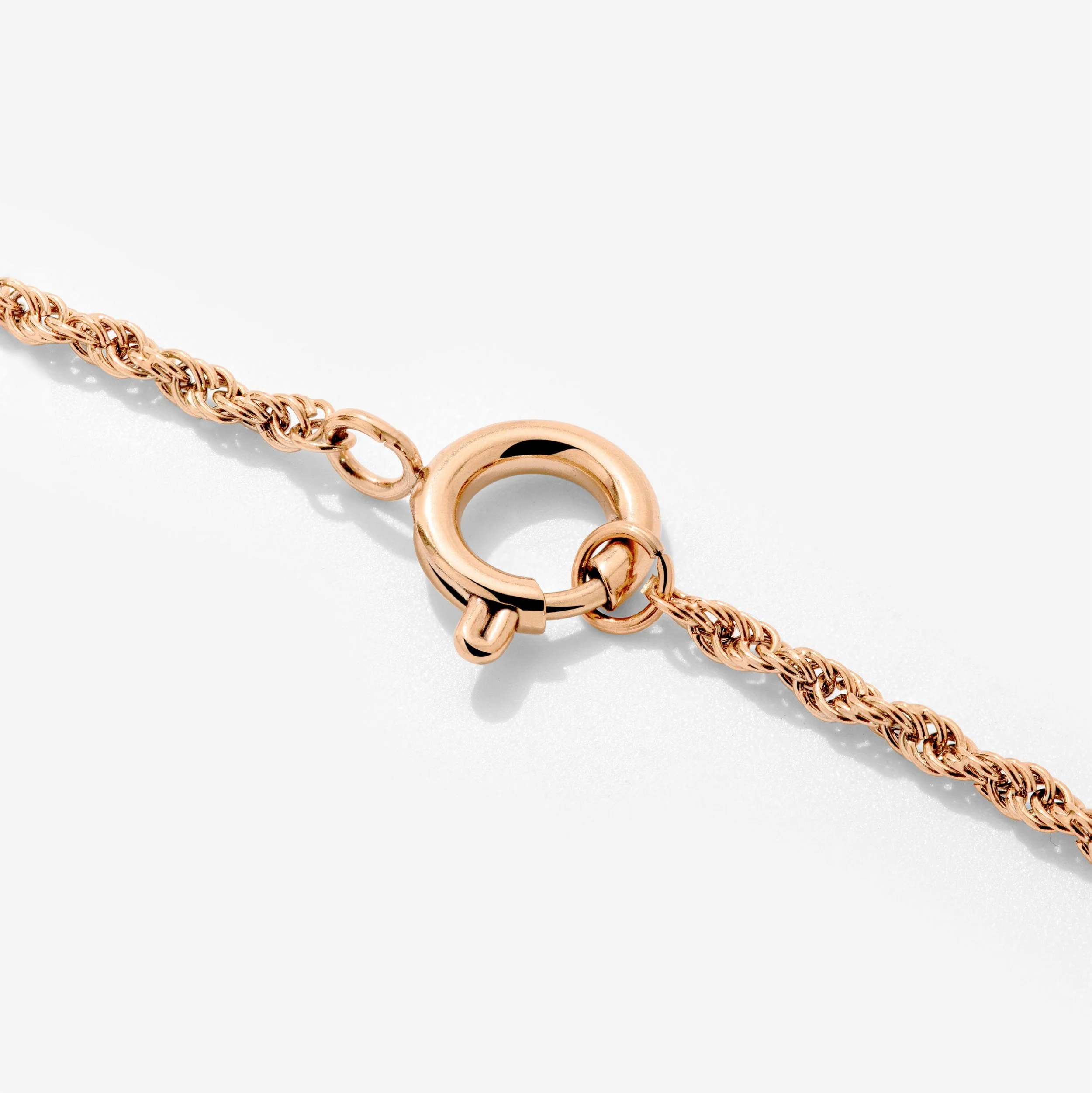 Rope Chain Charm Necklace rose gold - Image 3
