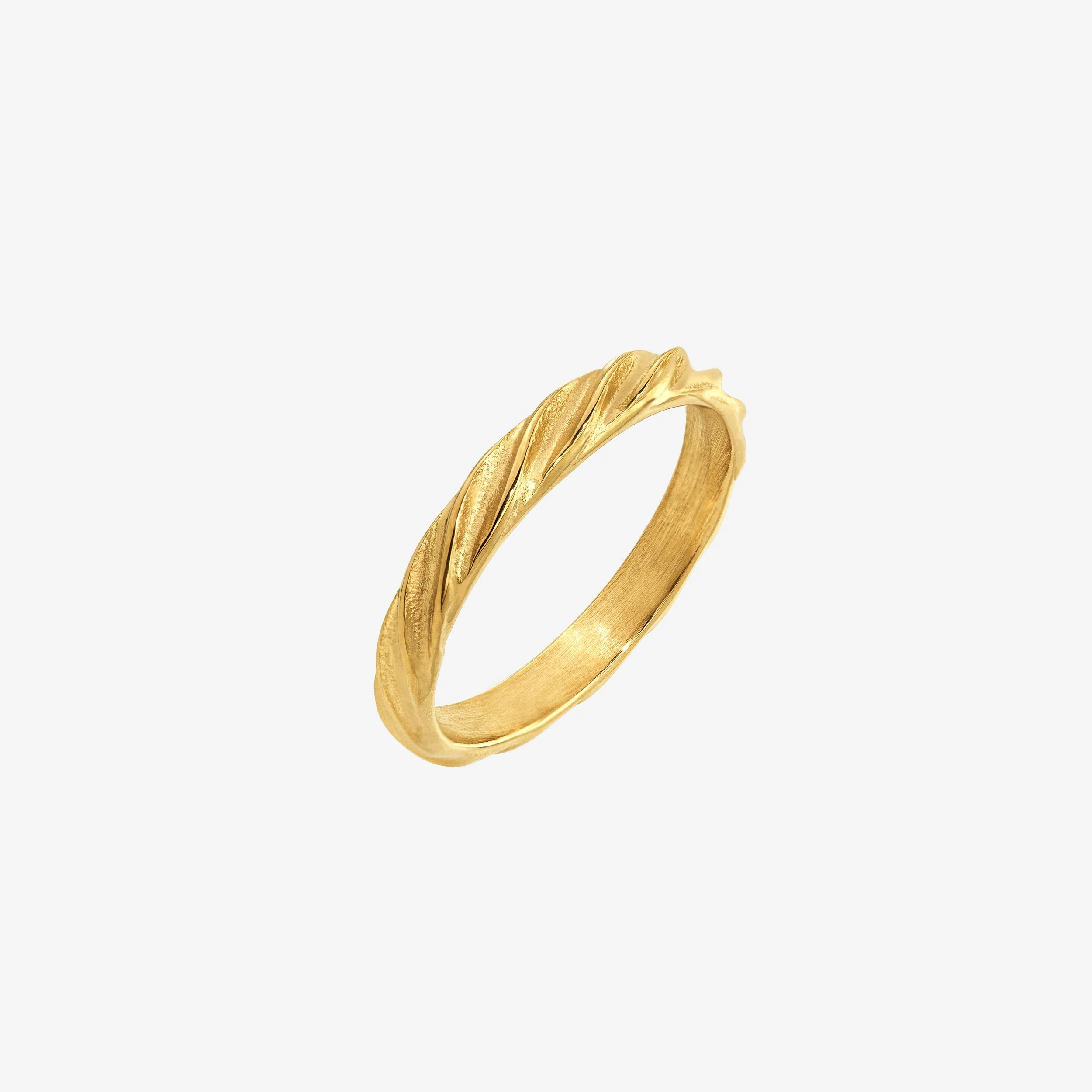 Rotary Ring Stud Earrings Gold