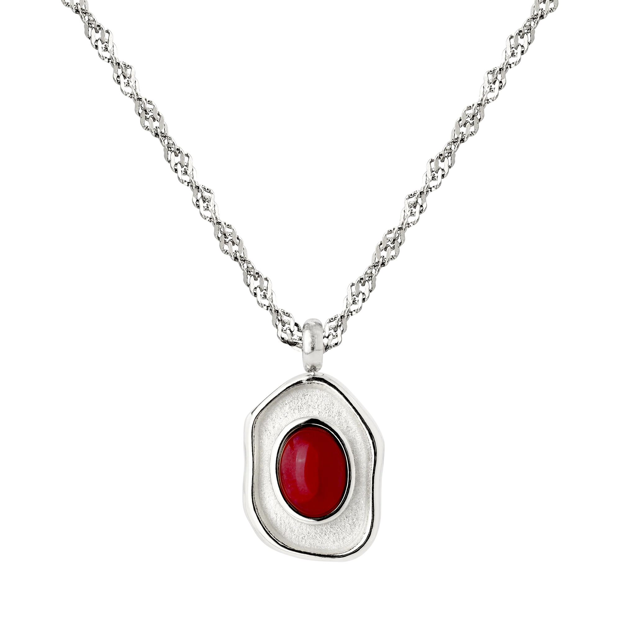 Scarlet Treasure Necklace Silver