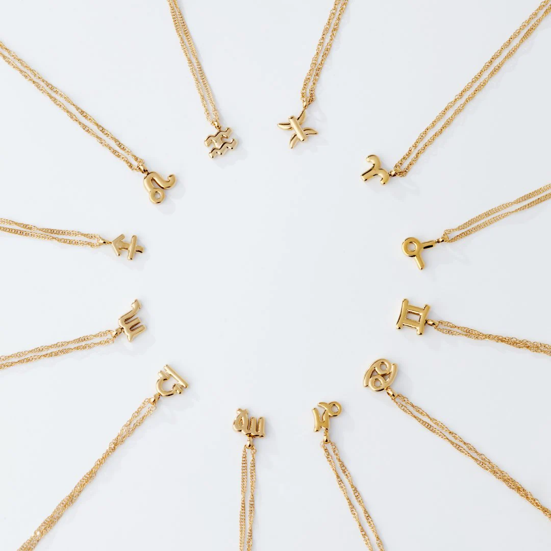 Scorpio Bubble Necklace Stud Earrings Gold - Image 4