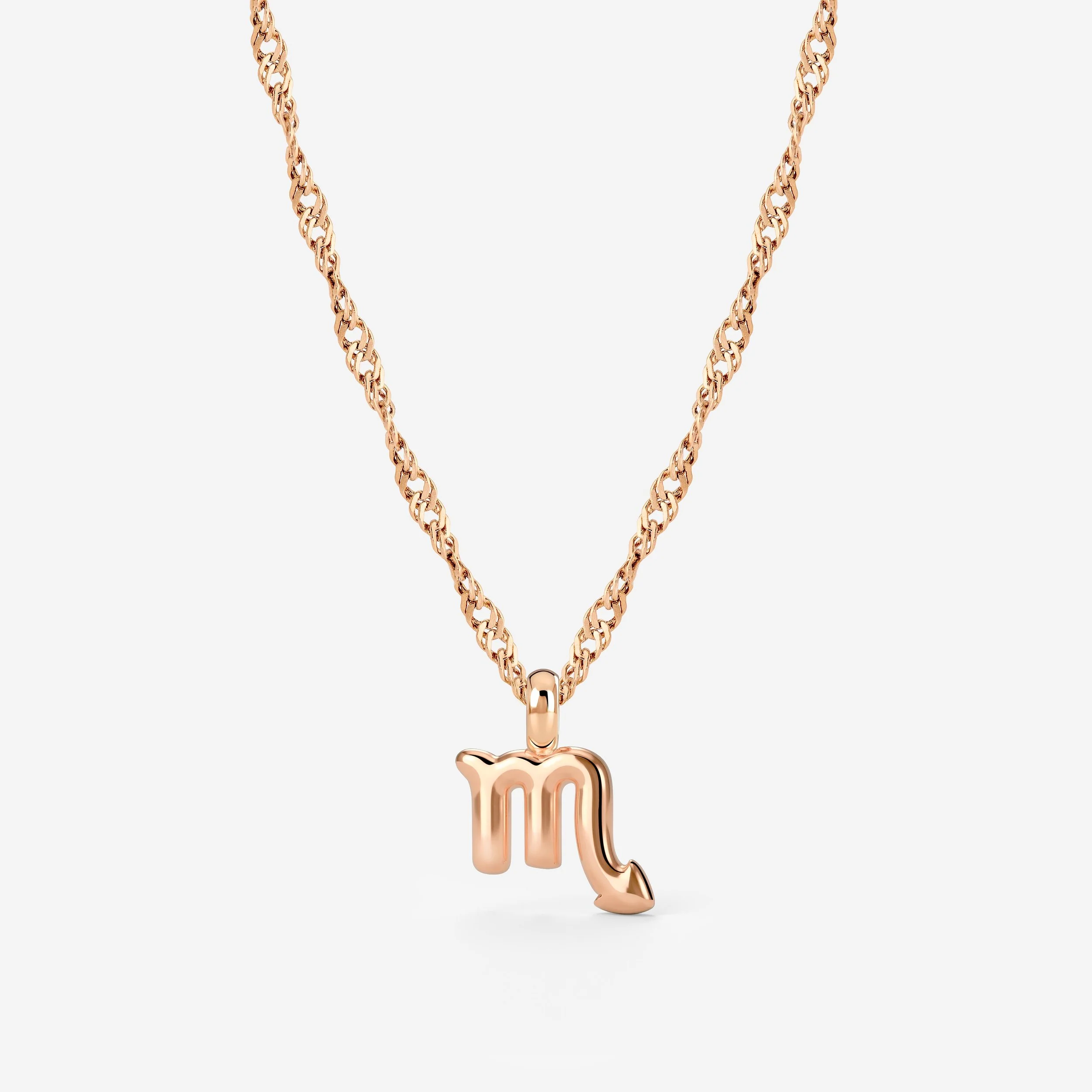 Scorpio Bubble Necklace Rose Gold