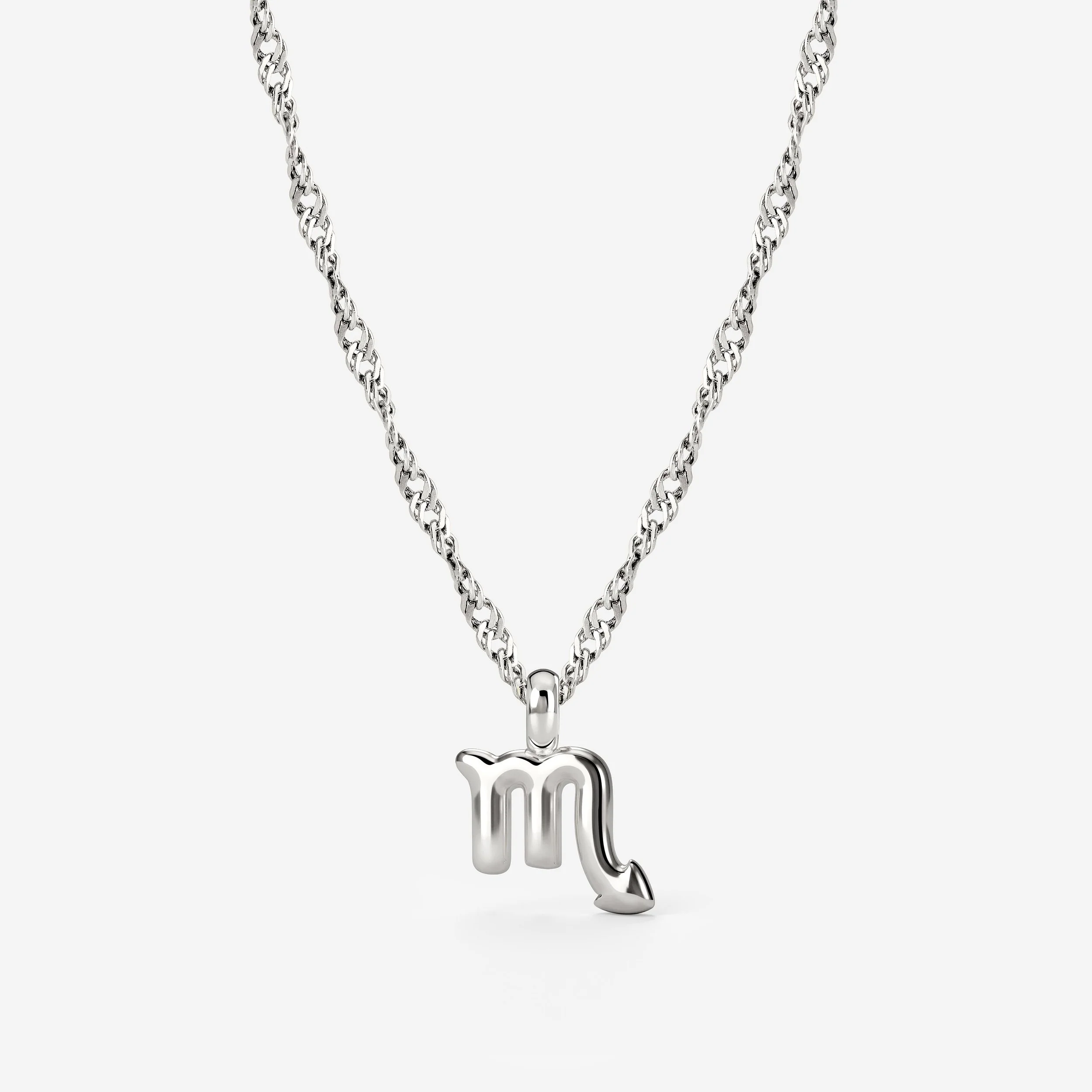 Scorpio Bubble Necklace Silver