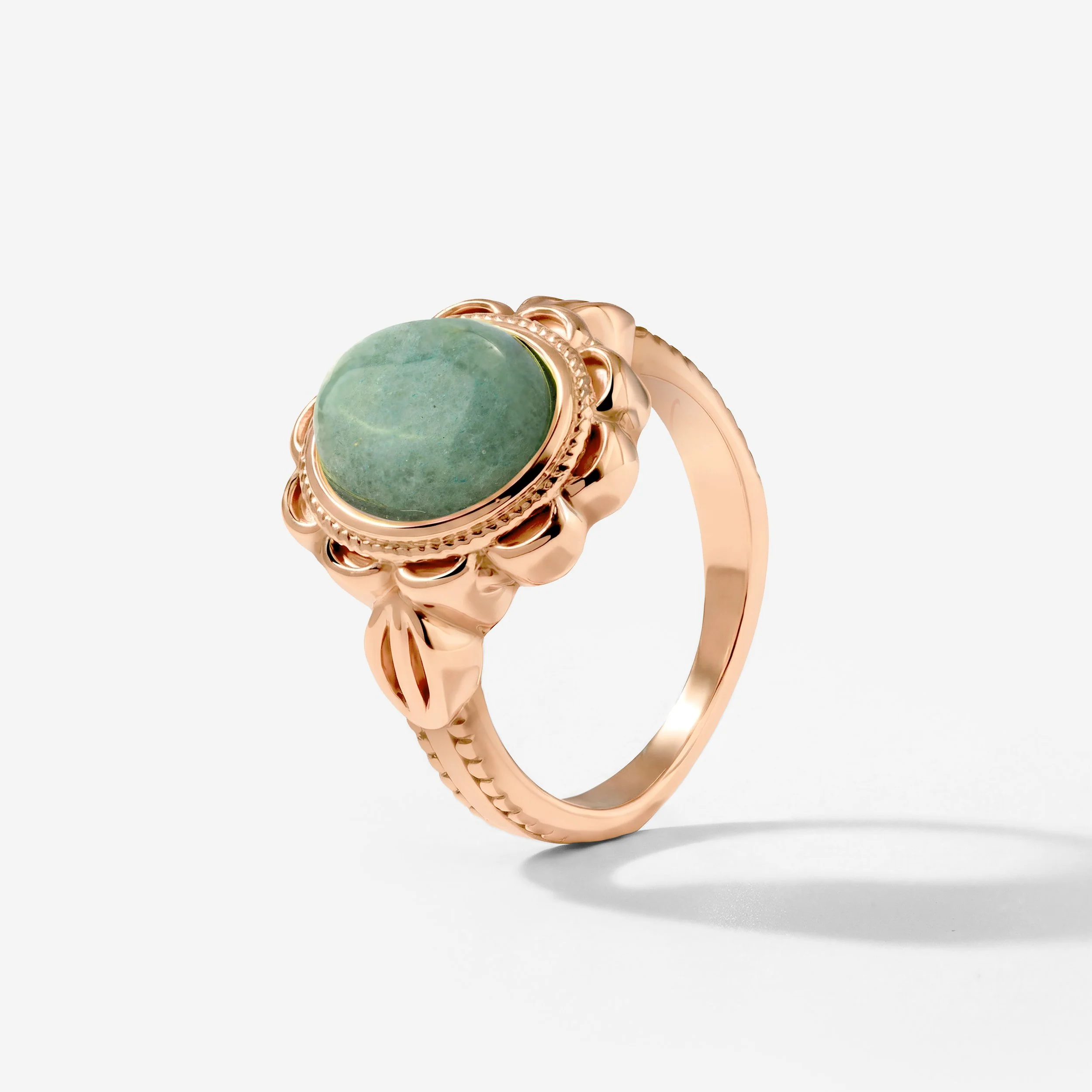 Sea Glass Ring Roségold