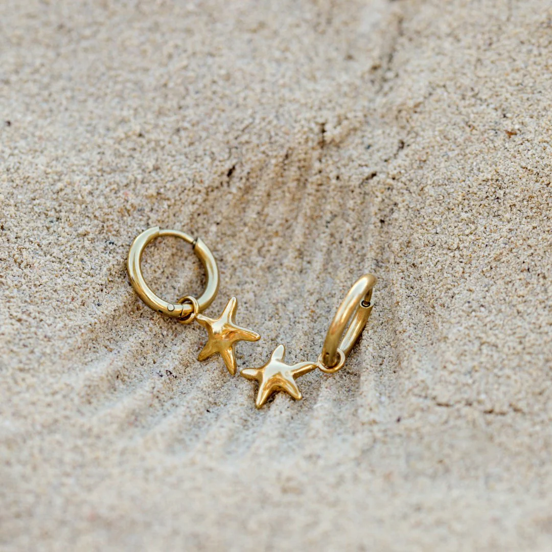 Sea Star Hoop Set Small Silver - Image 4