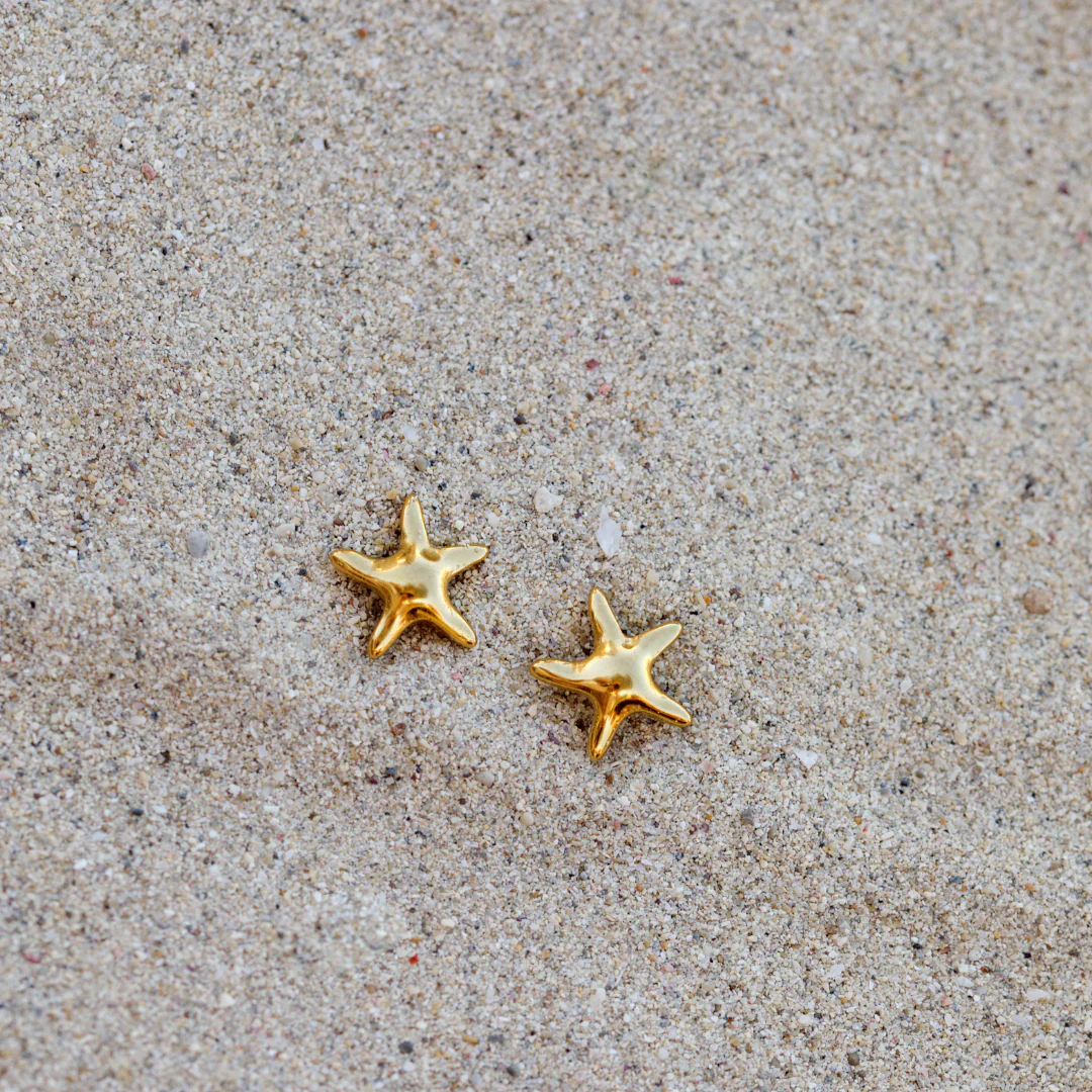 Sea Star Studs Gold - Image 3