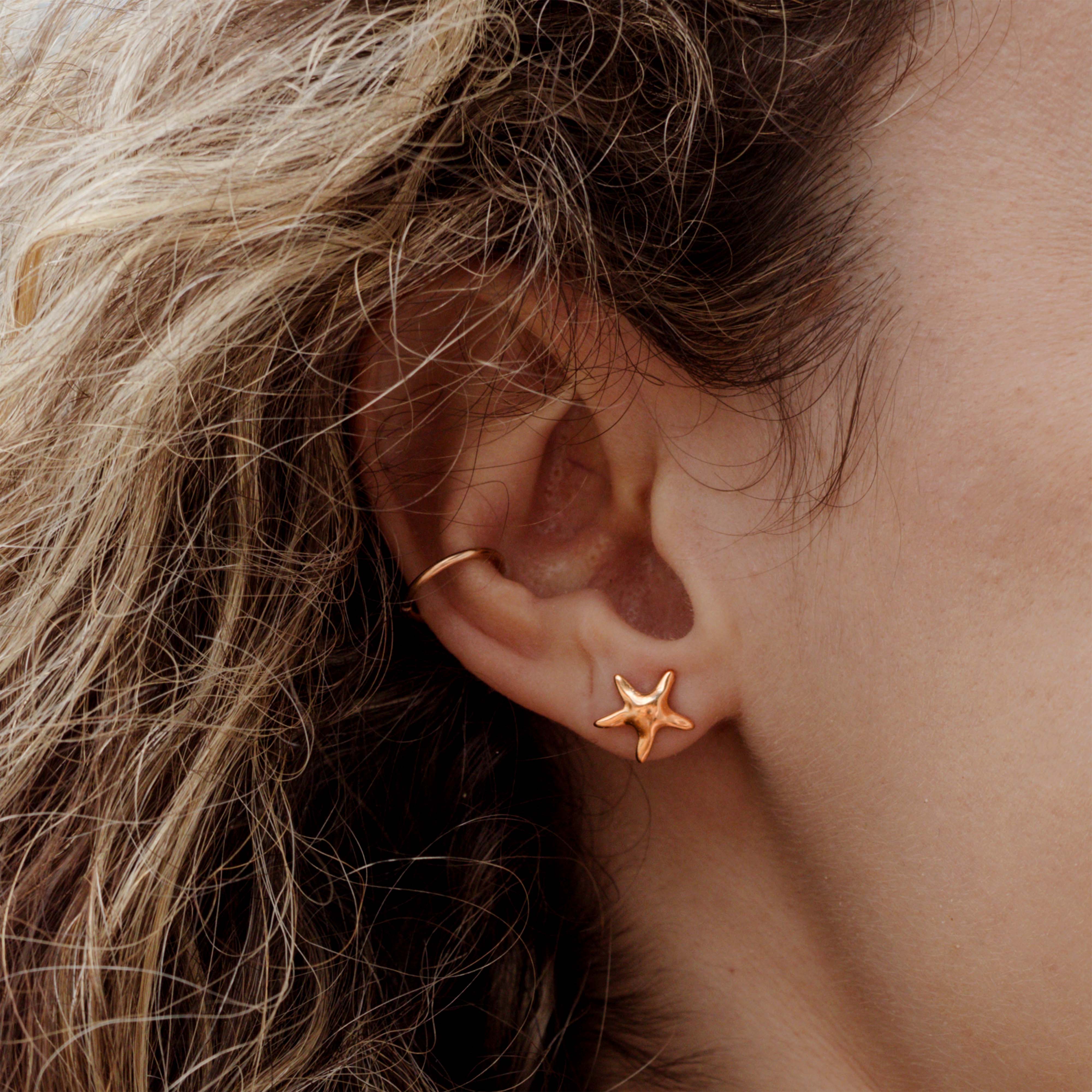 Sea Star Studs Rose Gold - Image 2