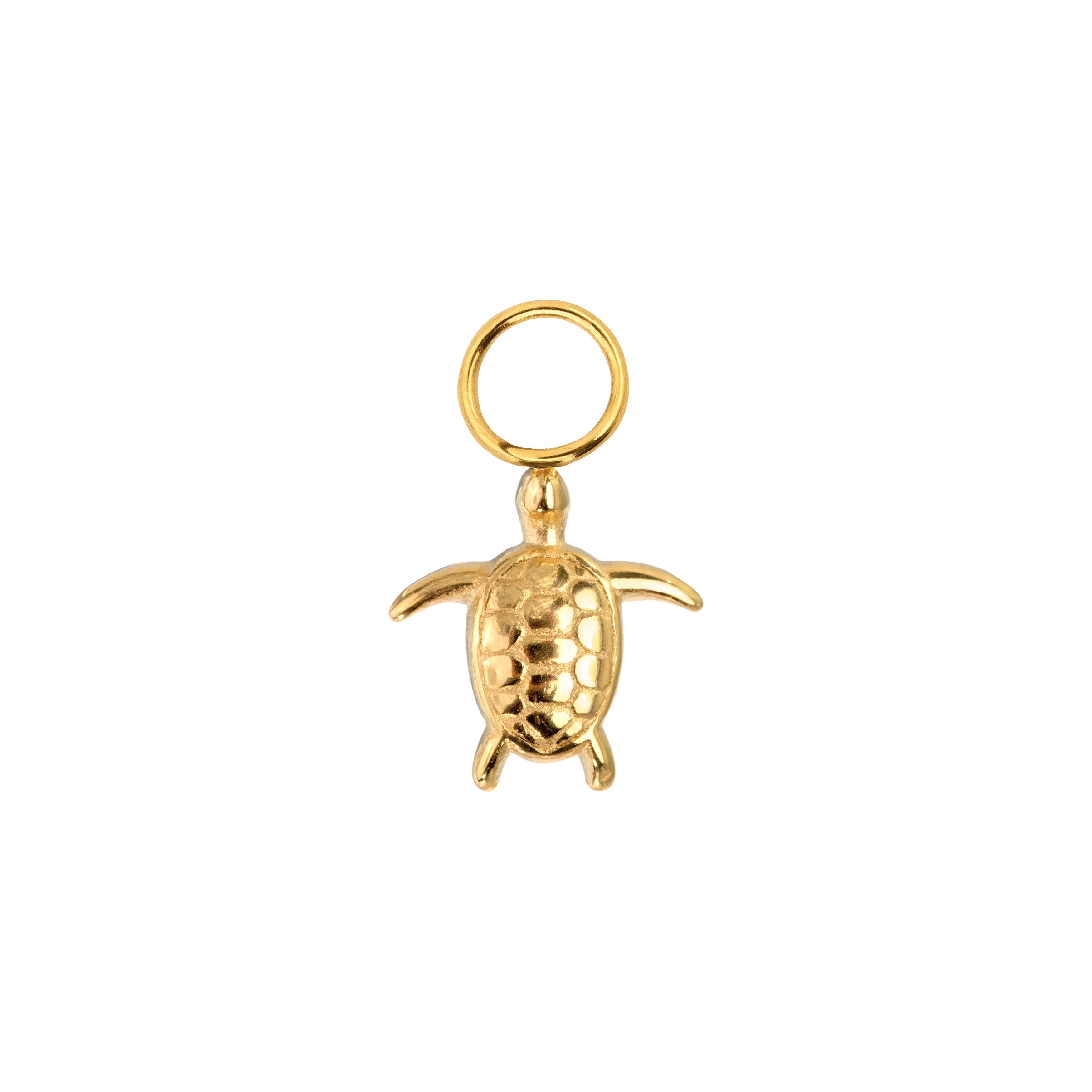 Sea Turtle Twisted Hoop Set Small Gold - Image 3