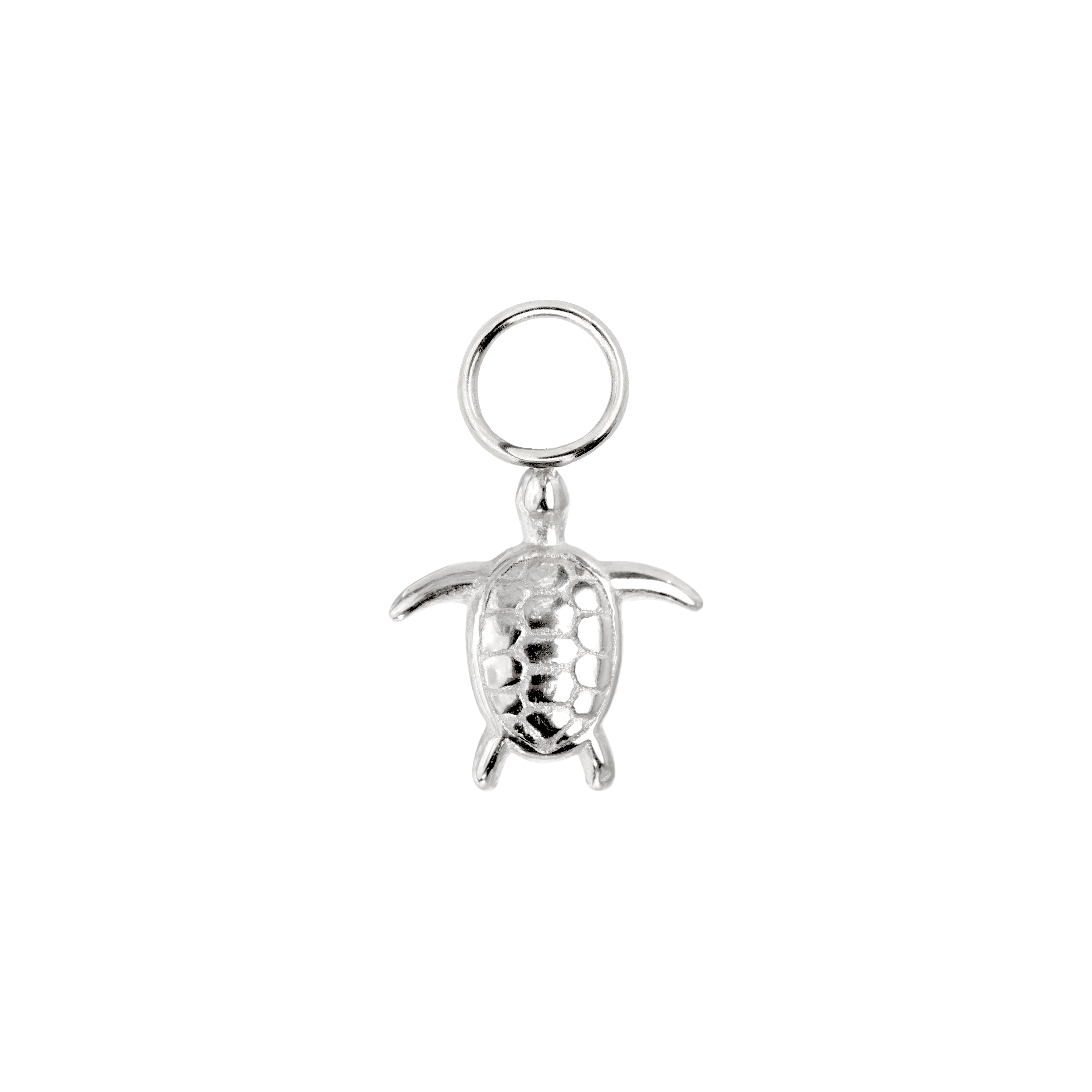 Sea Turtle Twisted Hoop Set Small Silver - Image 3