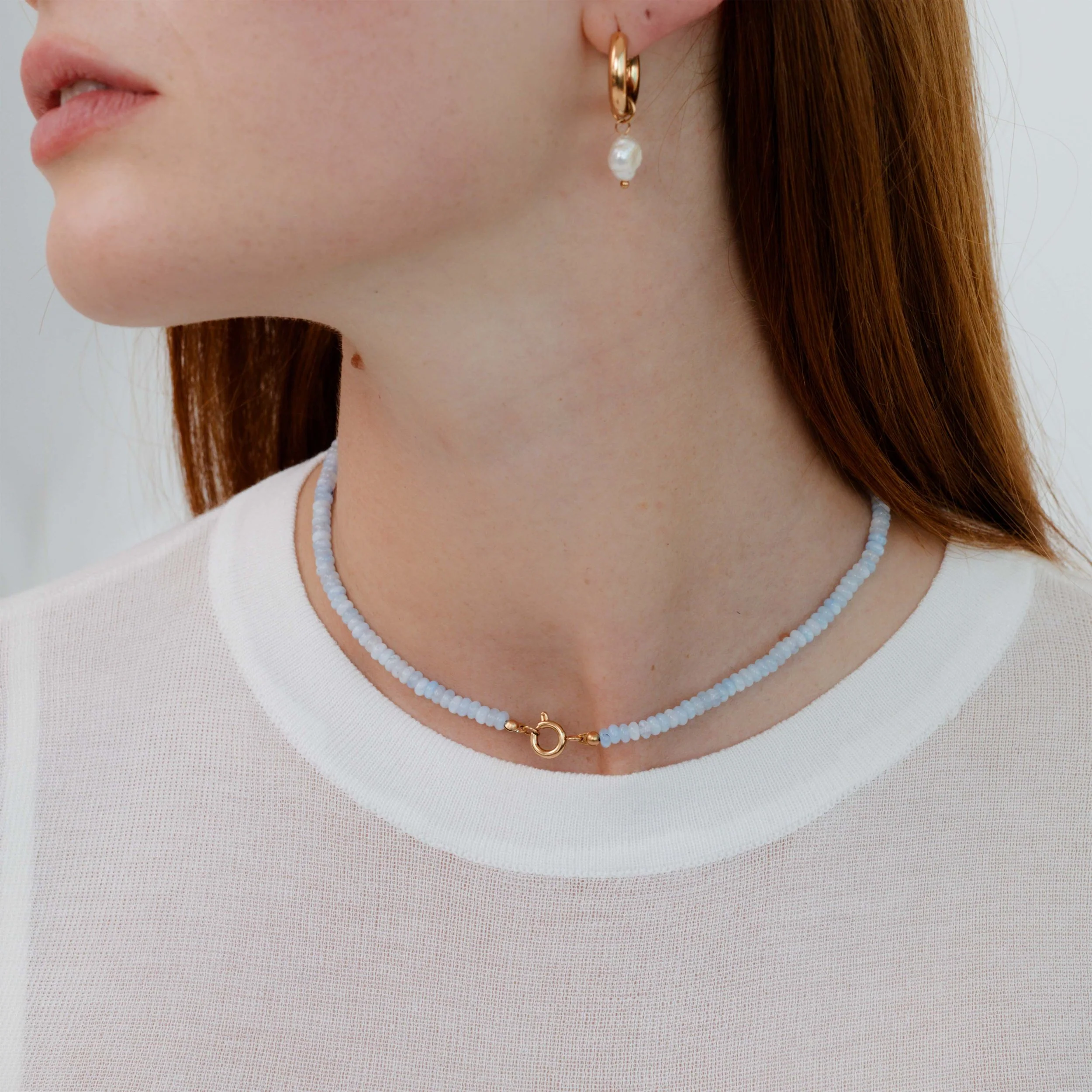 Seastone Charm Necklace Rose Gold - Image 3