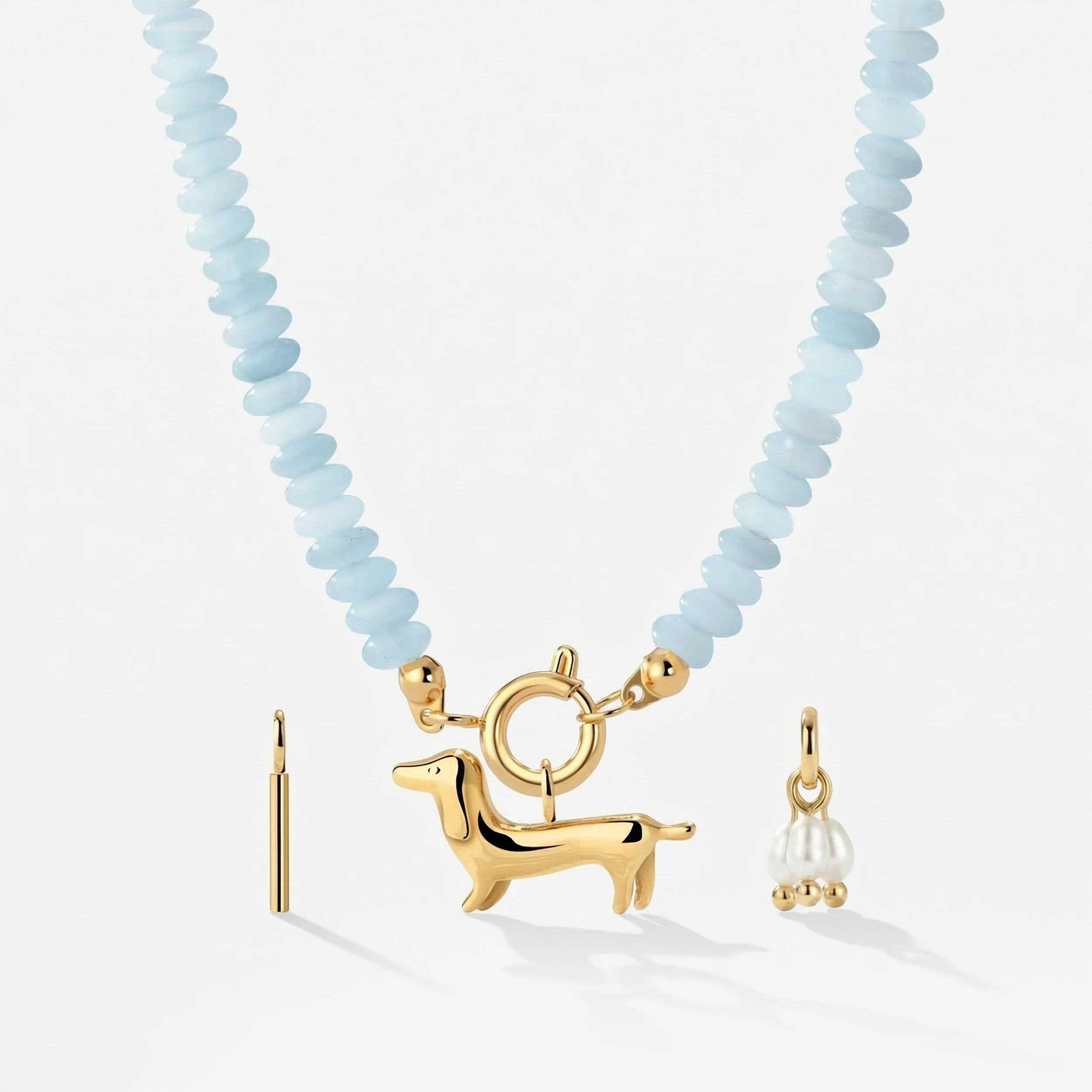 Seastone Charm Necklace Set
