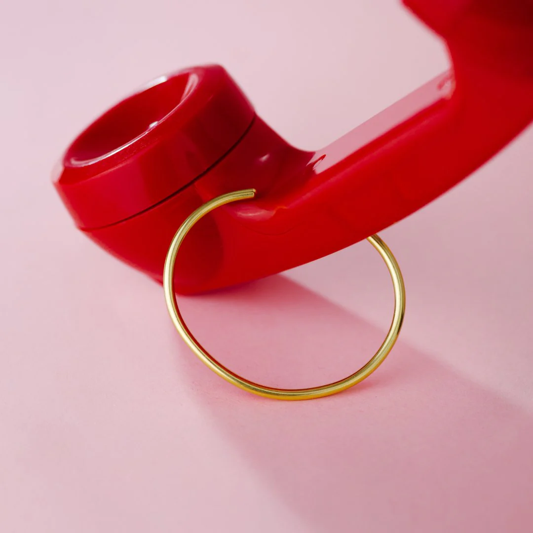 Seeker Bangle Stud Earrings Gold - Image 3
