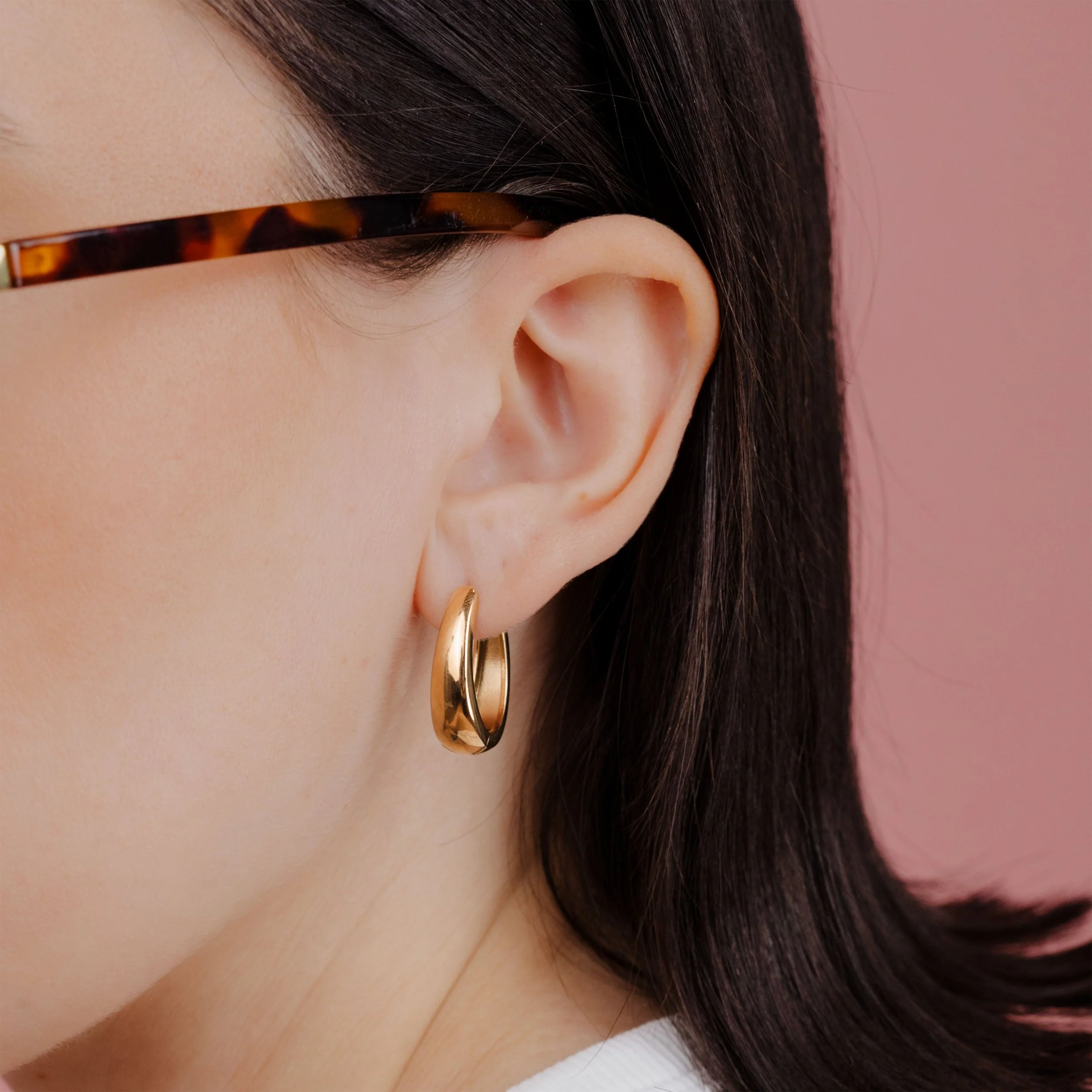 Seeker Hoops Medium Rose Gold - Image 2