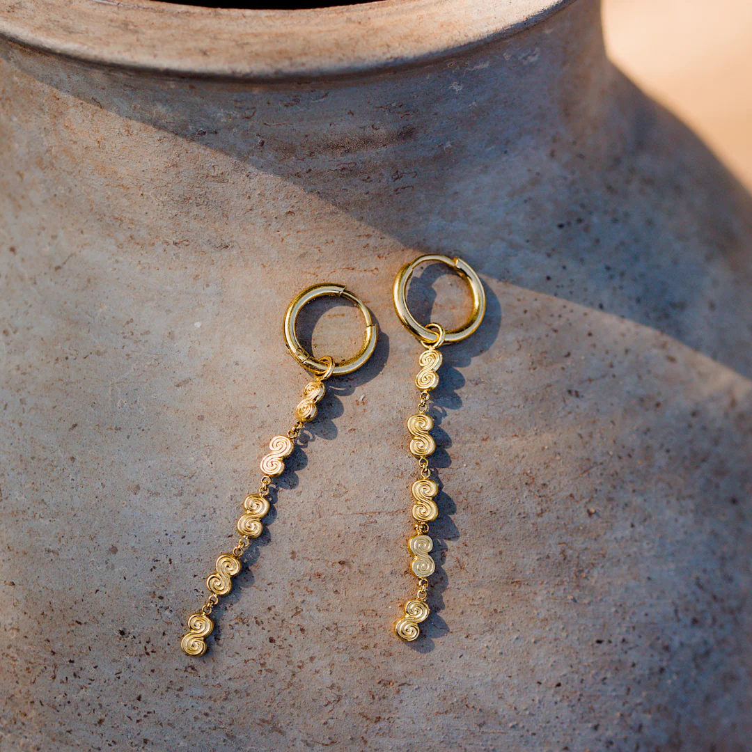 Serpent's Whisper Hoop Set Small Rose Gold - Image 3