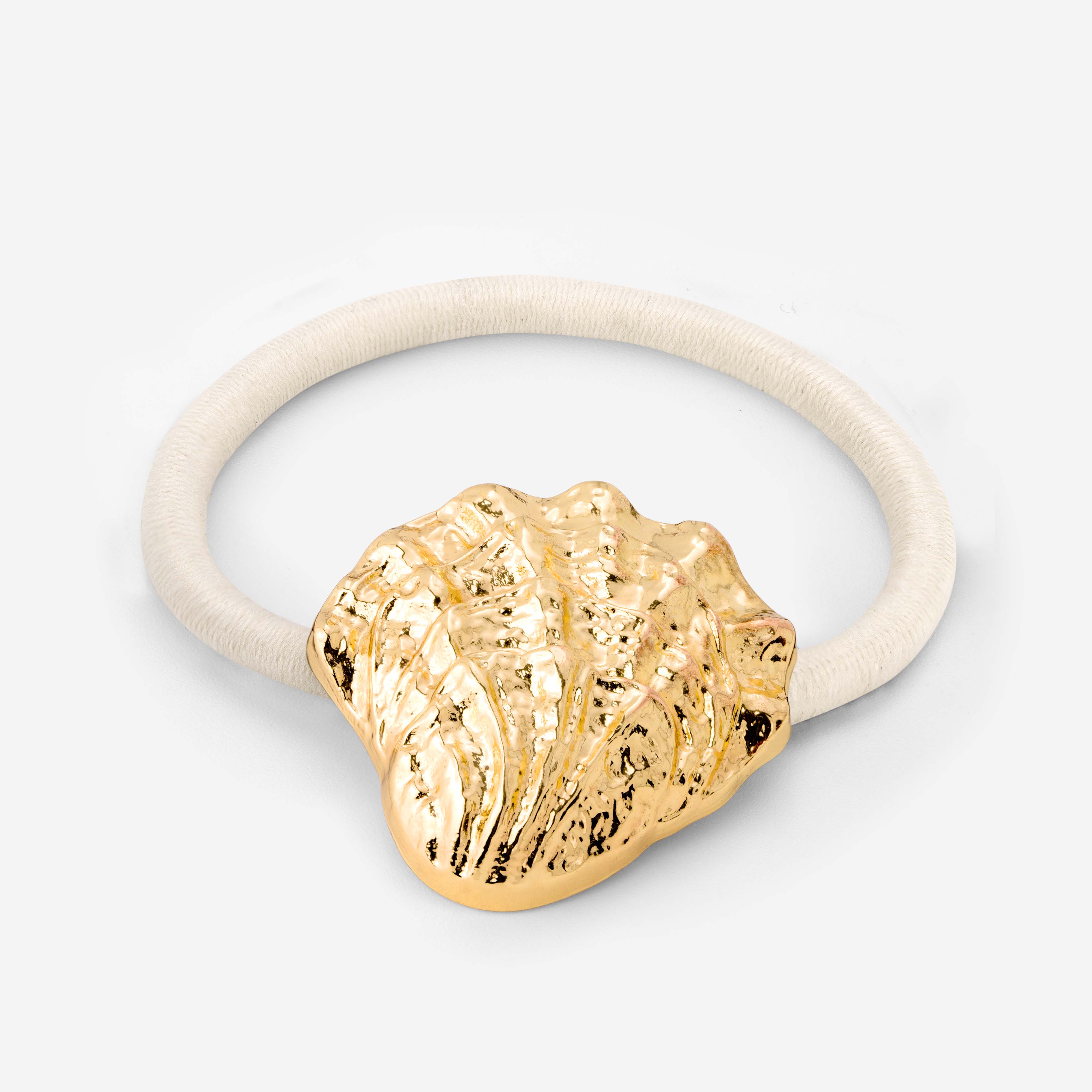 Shell Hair Tie Creme - Image 5