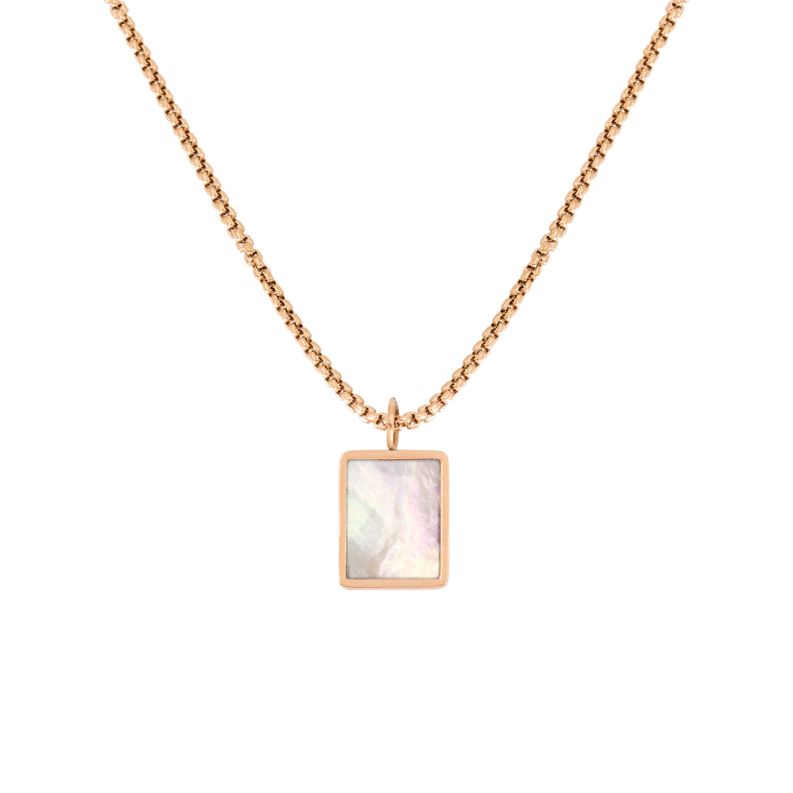 Shimmering Reflection Necklace Rose Gold