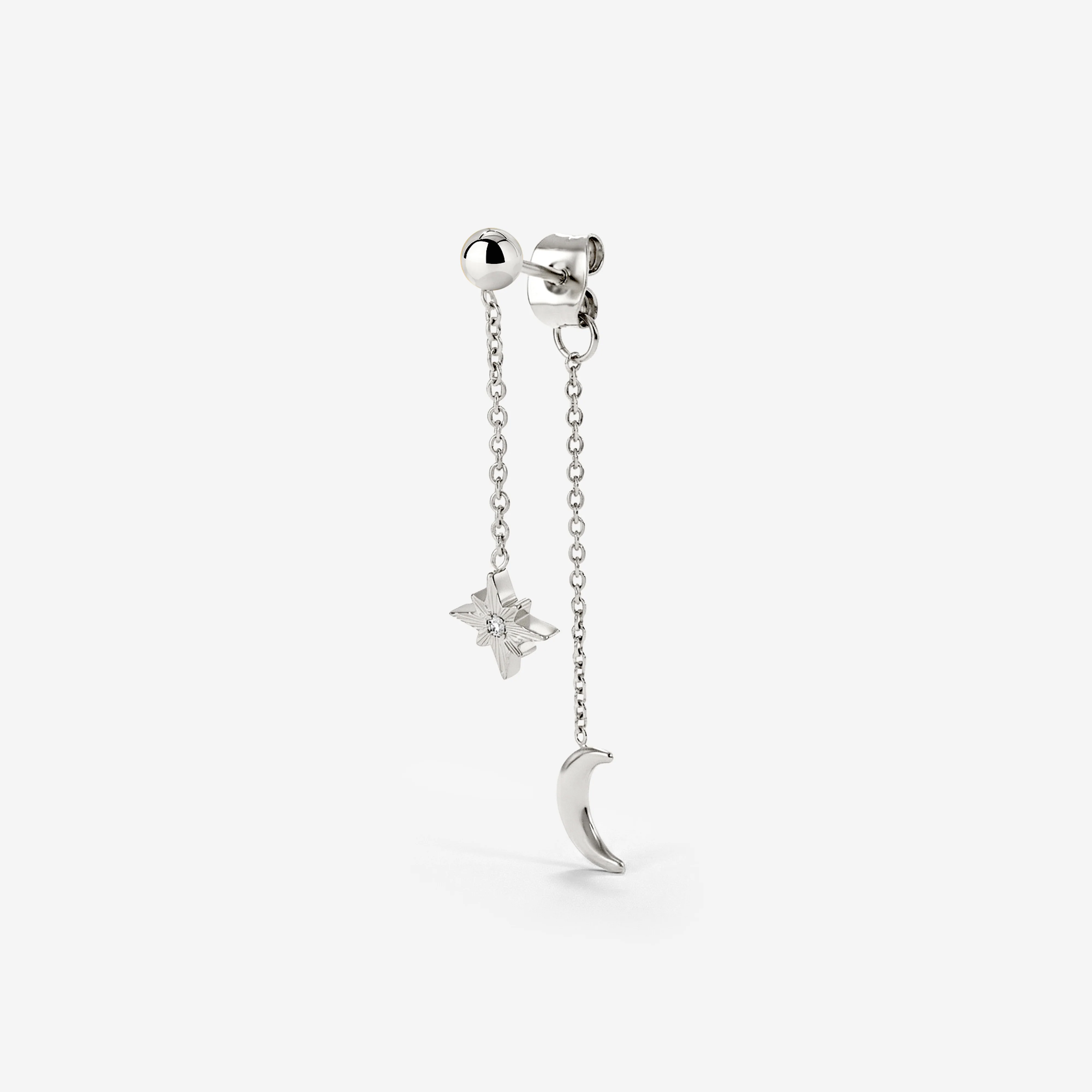 Shiny Ines Stud Earring Silver