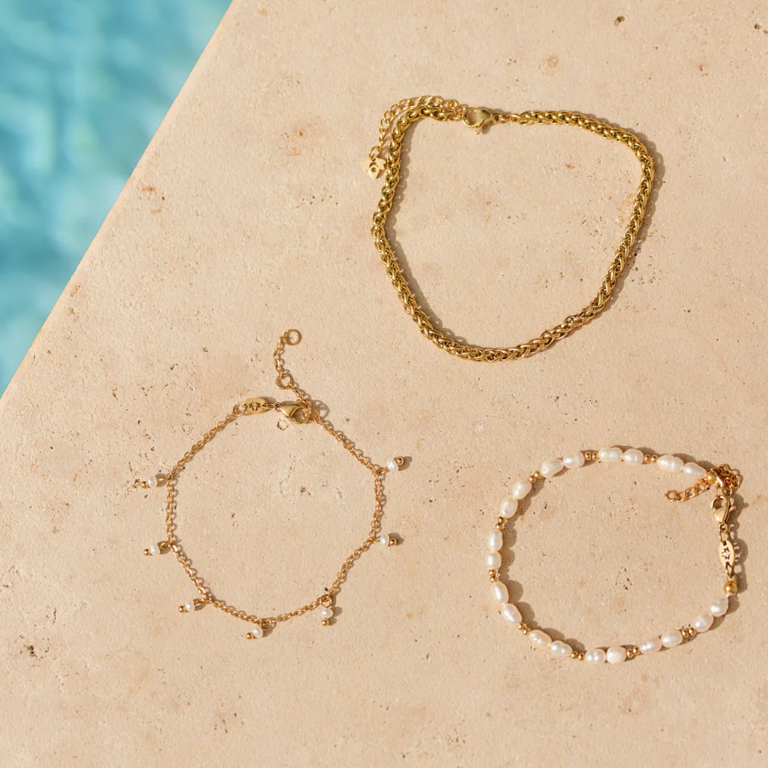 Shiny Pearls Bracelet Rose Gold - Image 3