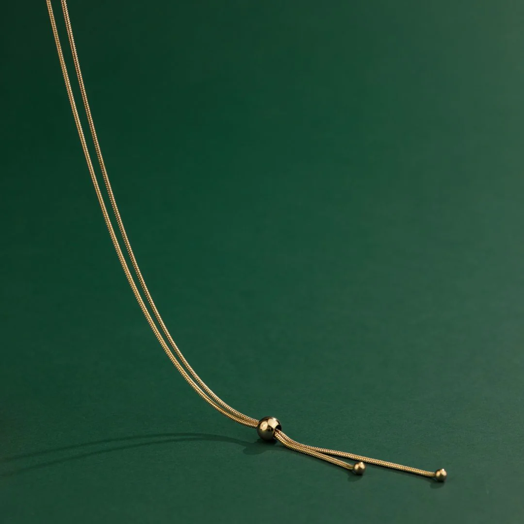 Simple Elegance Y-Necklace Rose Gold - Image 4
