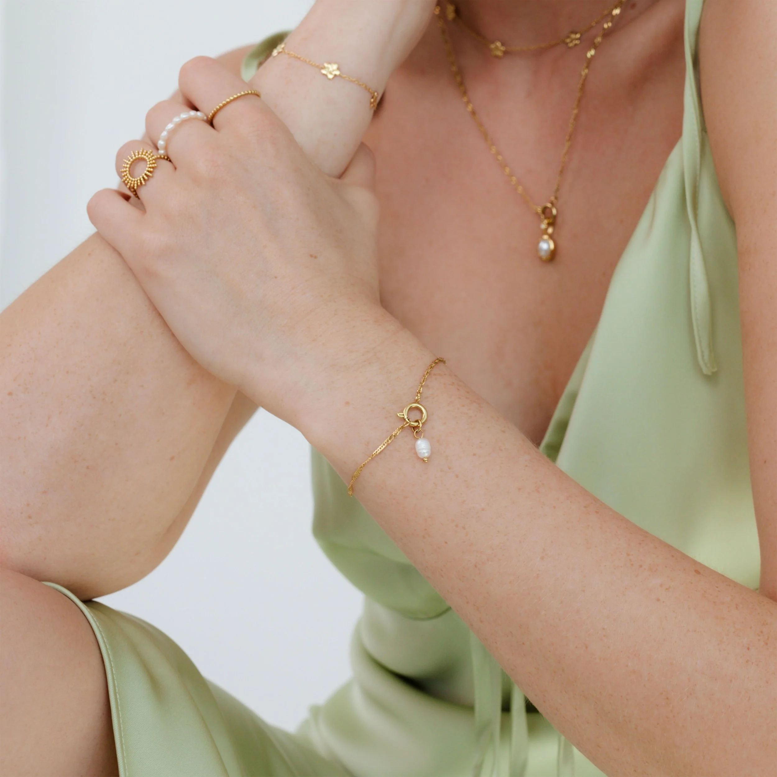 Singapore Chain Charm Bracelet Set - Image 3