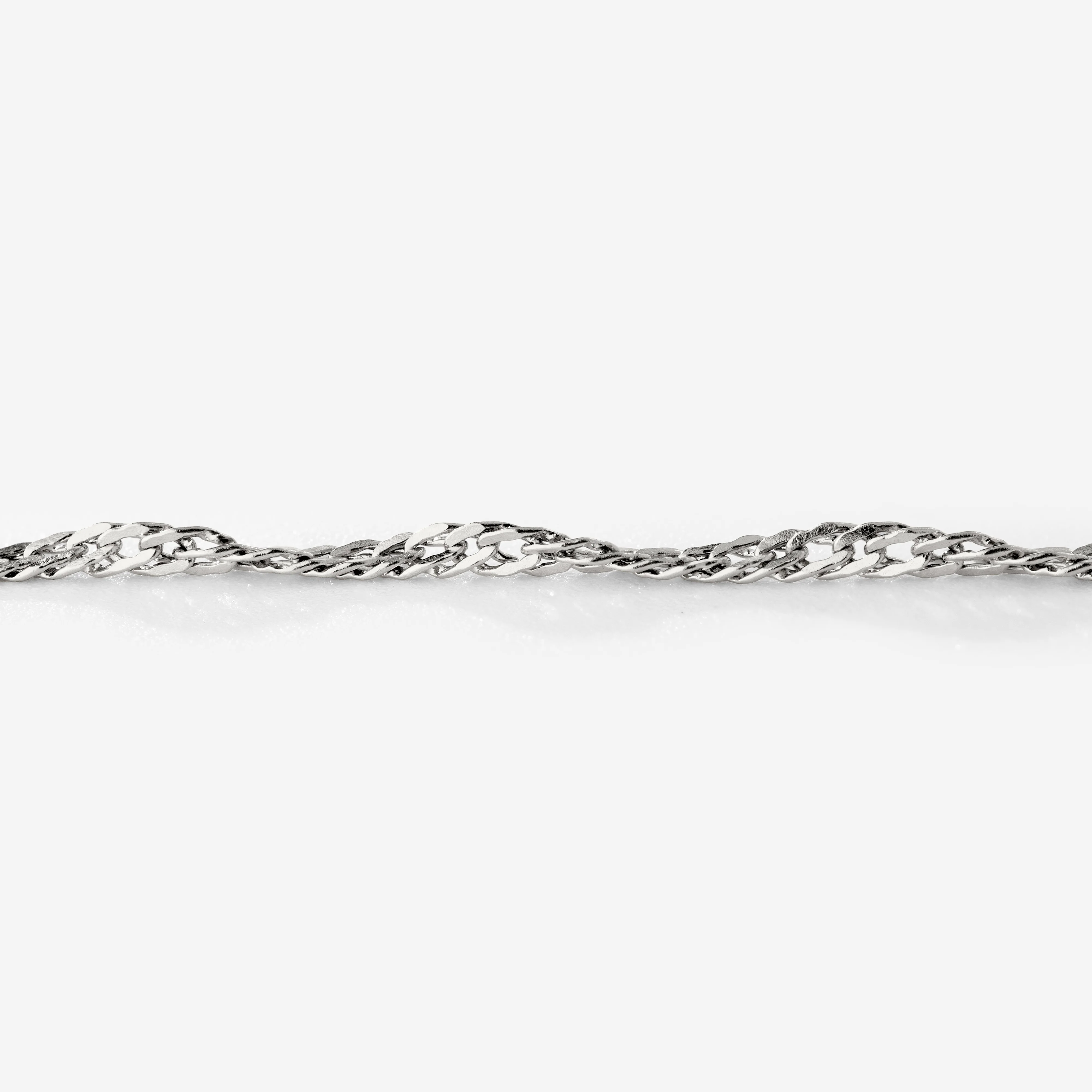 Singapore Chain Charm Bracelet Silver - Image 4